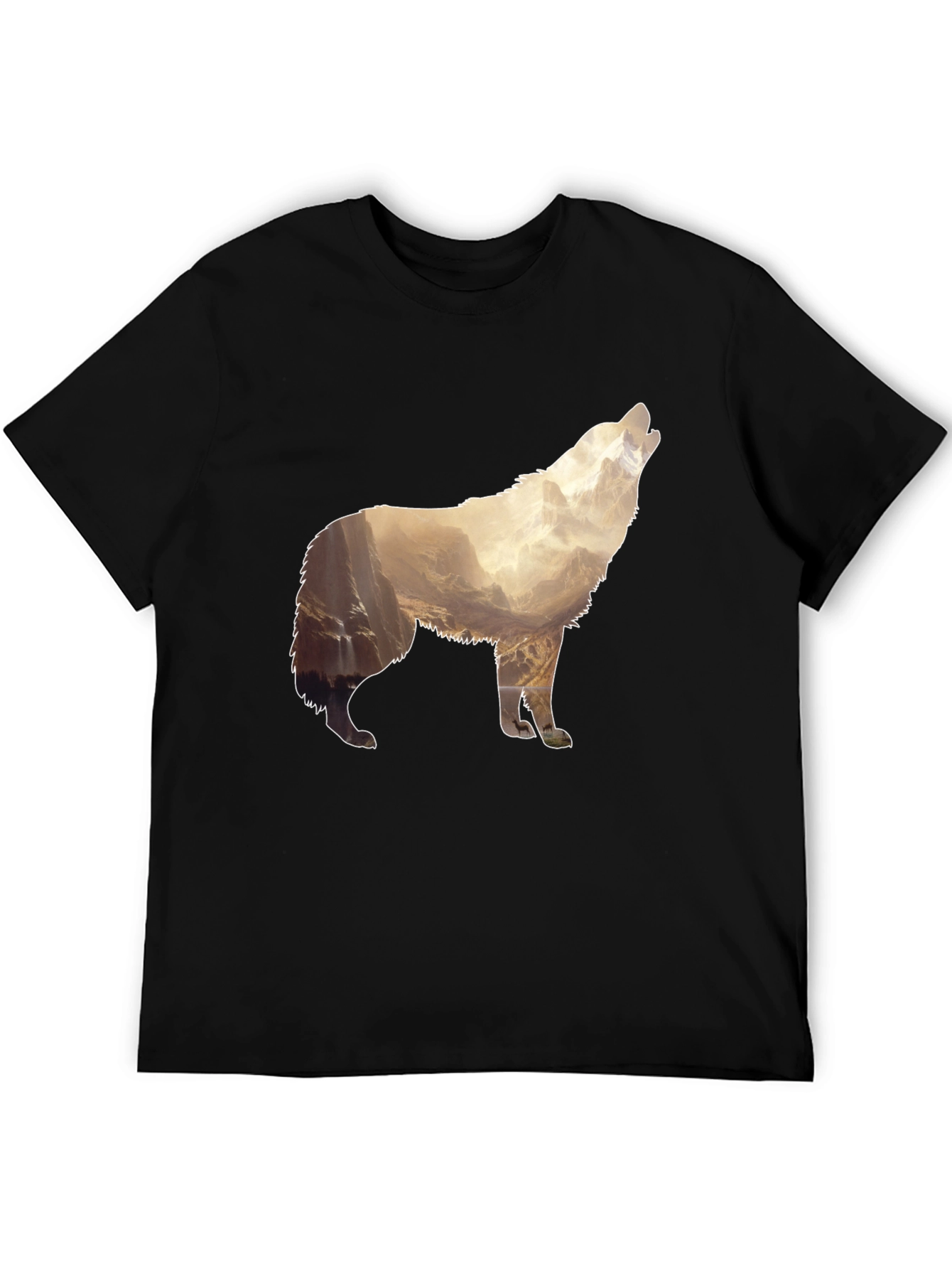 Wolf Mountain Graphic Print T-Shirt