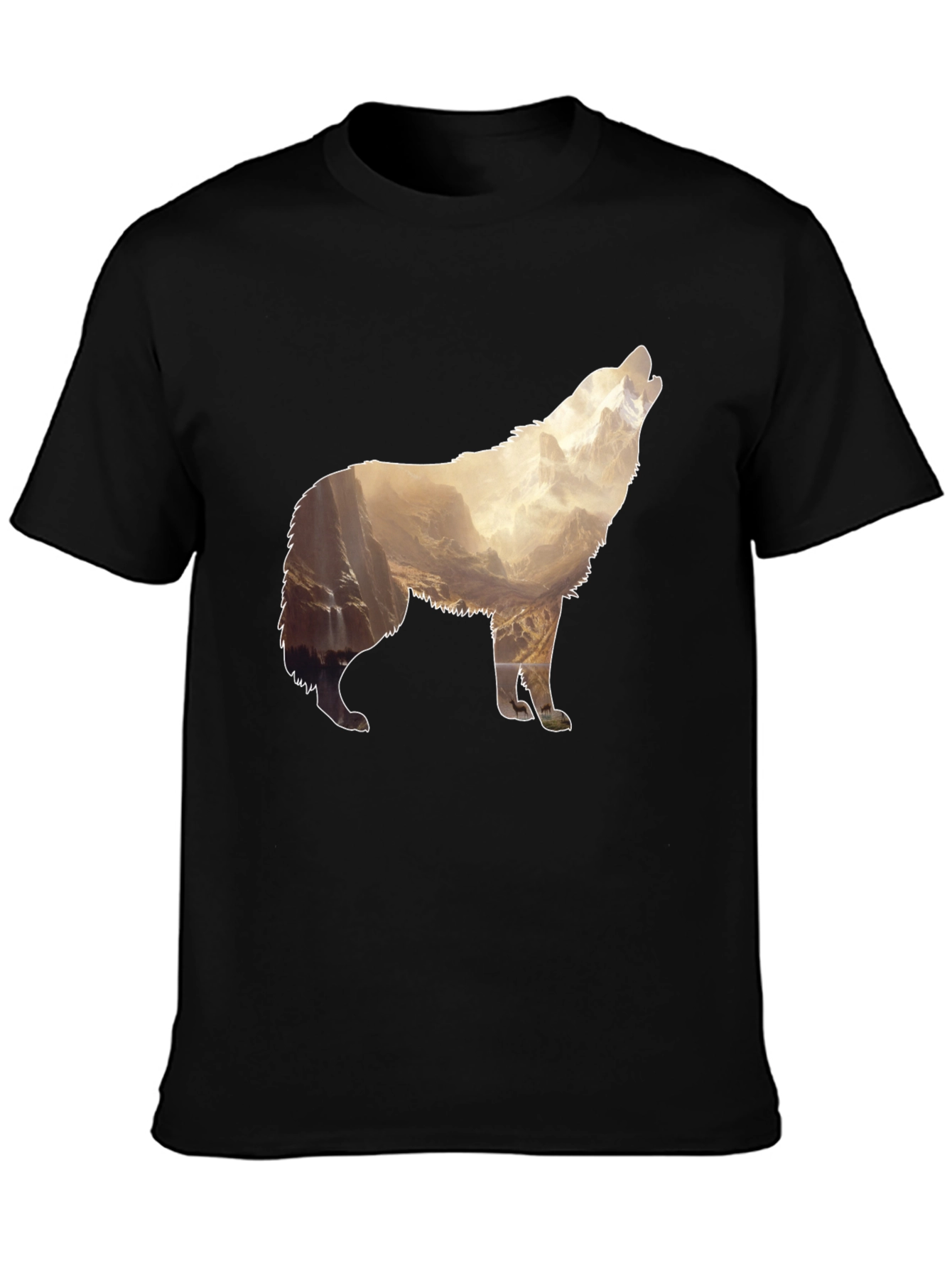 Wolf Mountain Graphic Print T-Shirt