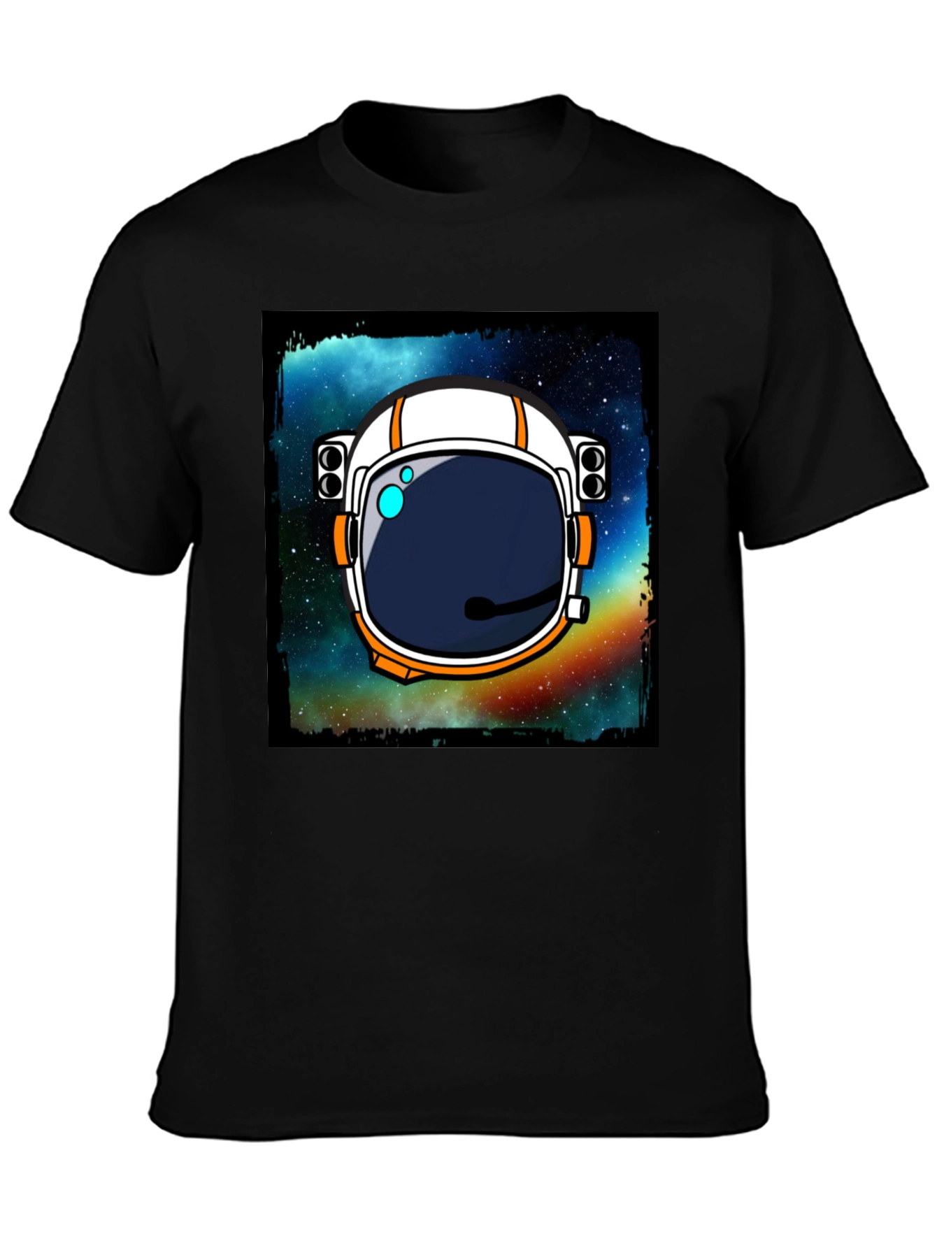 Astronaut Helmet Graphic Tee - Space Exploration T-Shirt