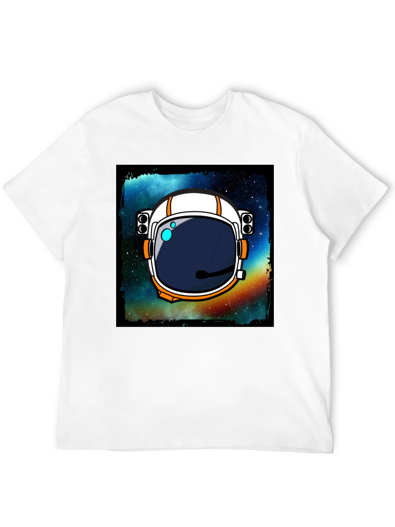 Astronaut Helmet Graphic Tee - Space Exploration T-Shirt