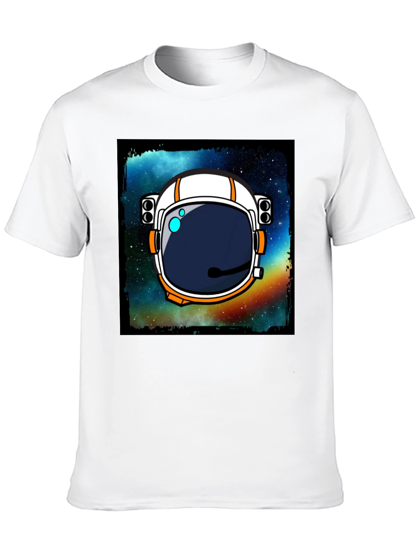 Astronaut Helmet Graphic Tee - Space Exploration T-Shirt