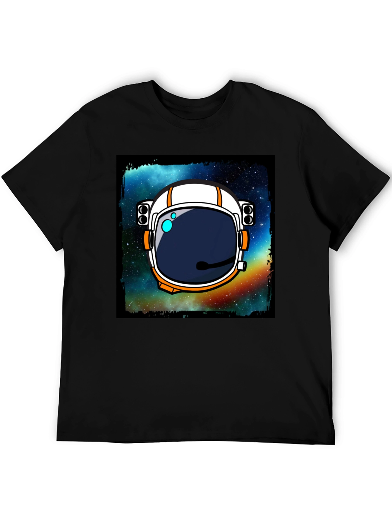 Astronaut Helmet Graphic Tee - Space Exploration T-Shirt