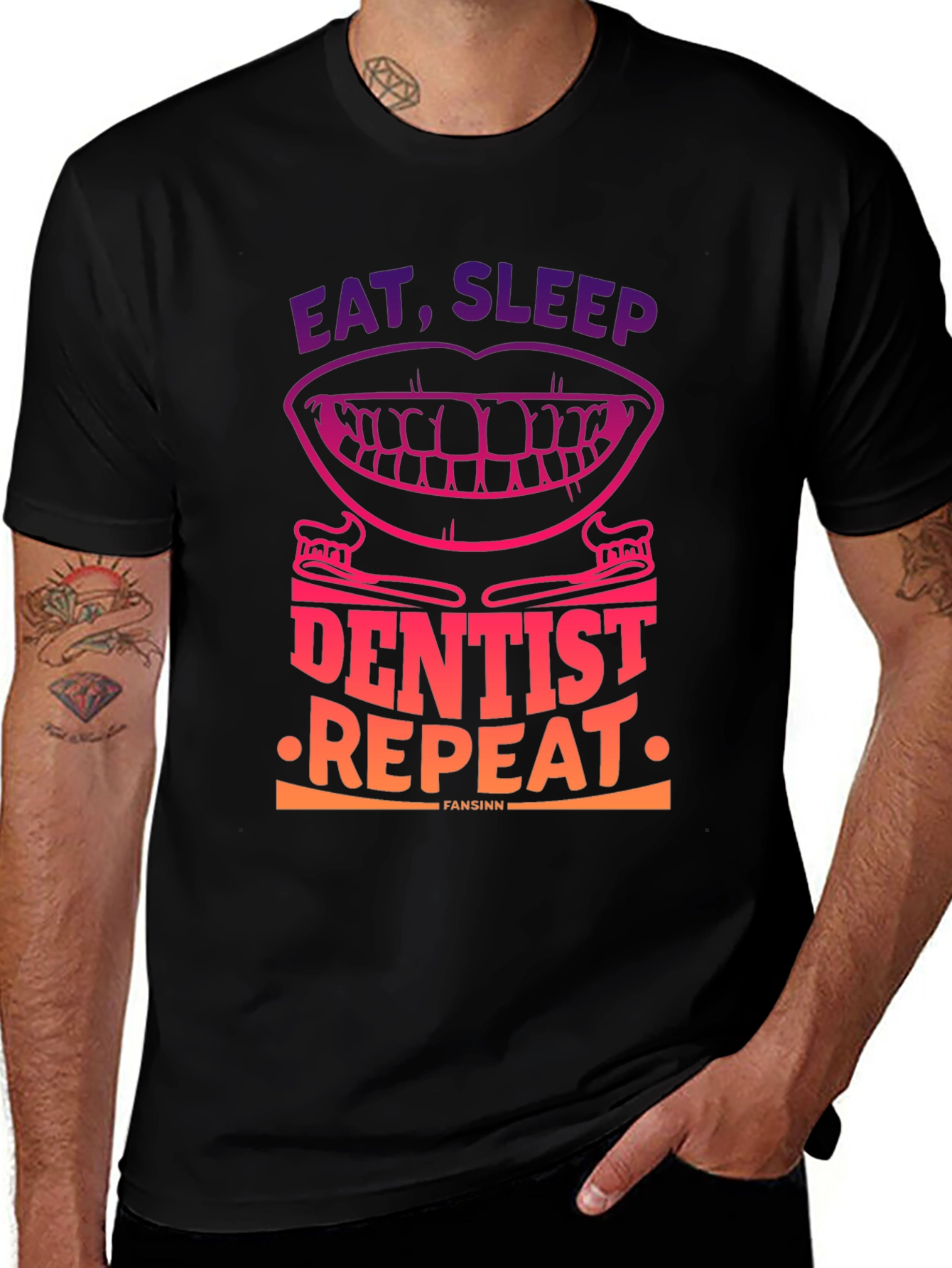 Eat Sleep Dentist Repeat Graphic Tee