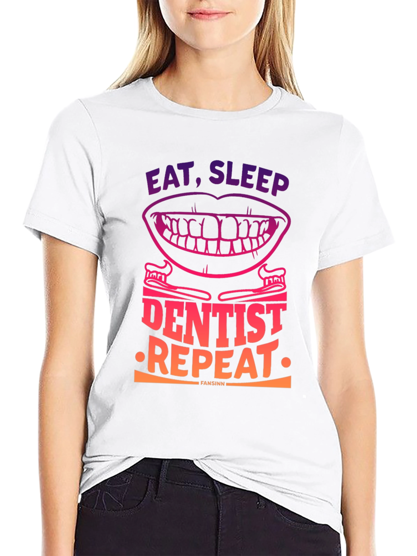 Eat Sleep Dentist Repeat Graphic Tee