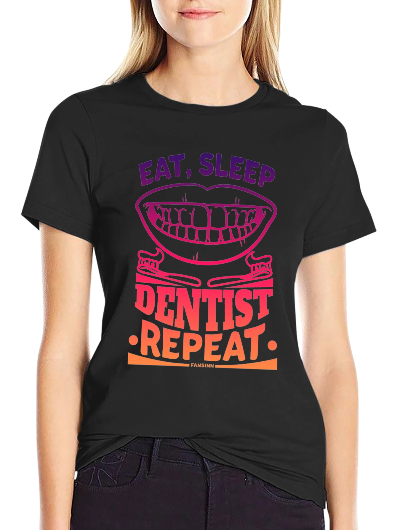 Eat Sleep Dentist Repeat Graphic Tee