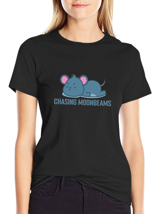 Chasing Moonbeams T-Shirt - Cute Mouse Design