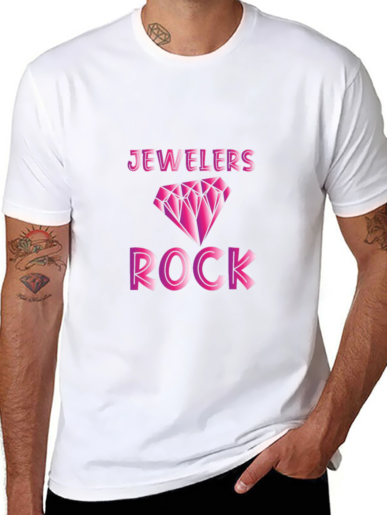 Jewelers Rock Pink Diamond Graphic T-Shirt