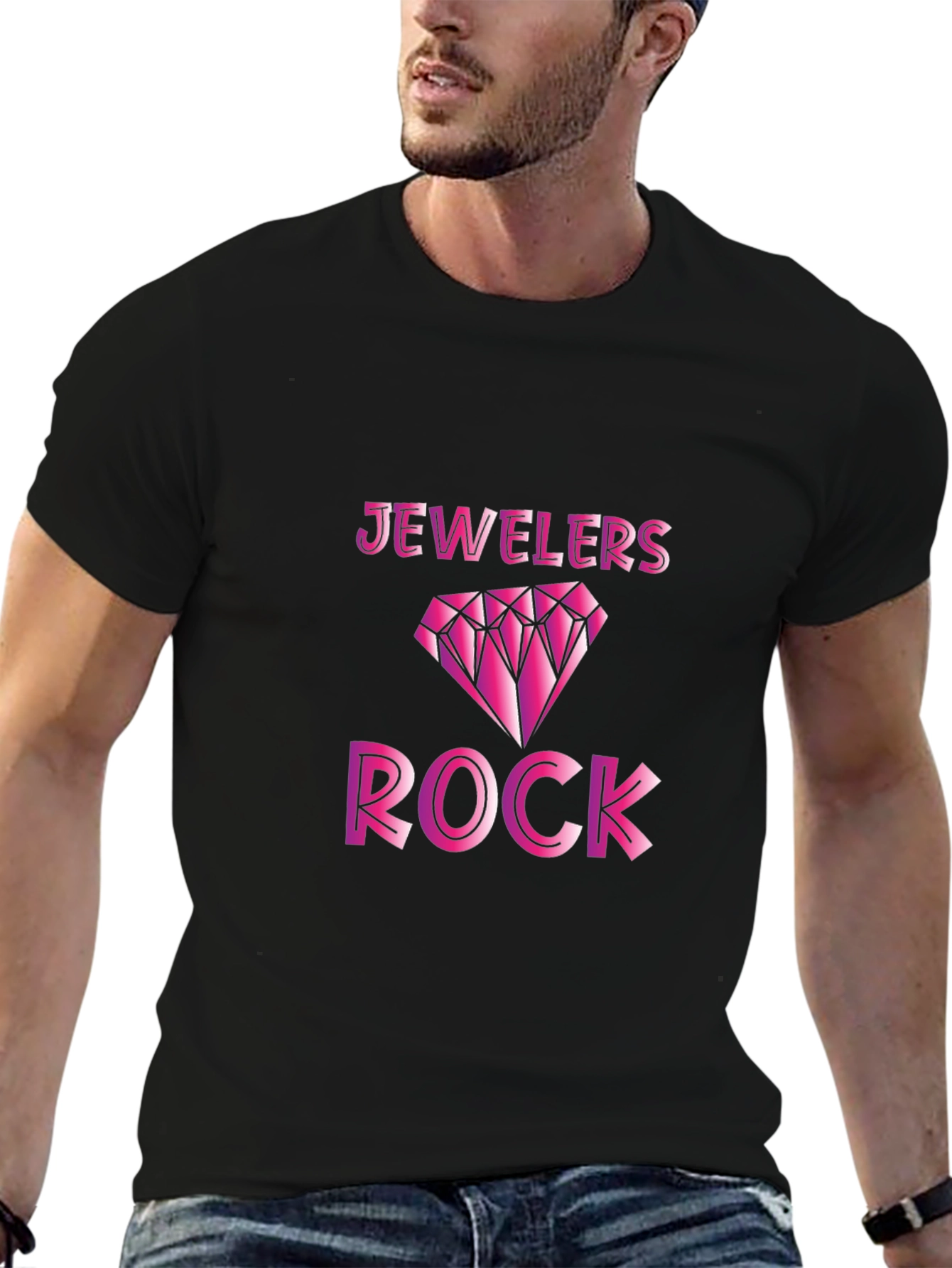 Jewelers Rock Pink Diamond Graphic T-Shirt