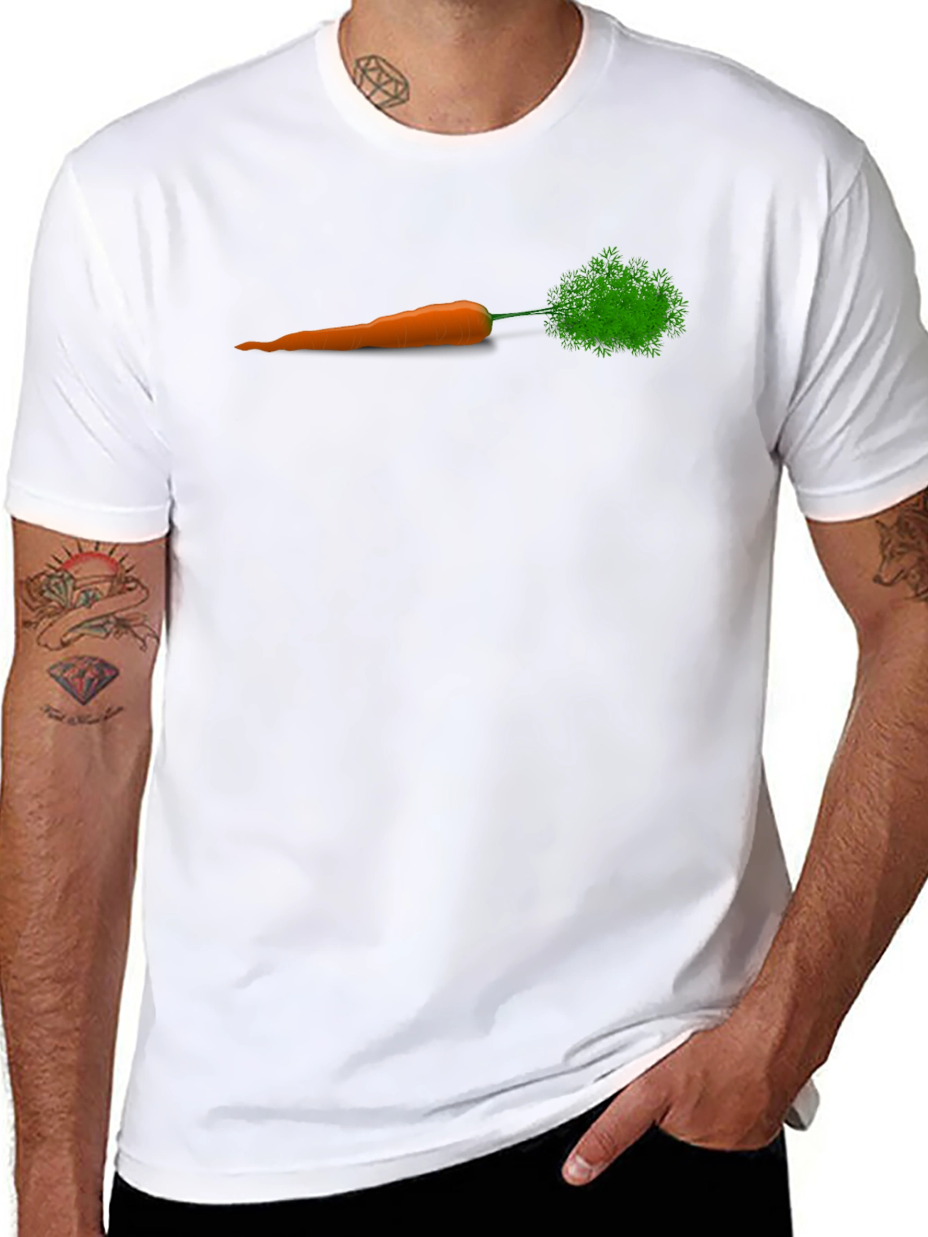 Carrot Graphic Tee - Unisex Black T-Shirt