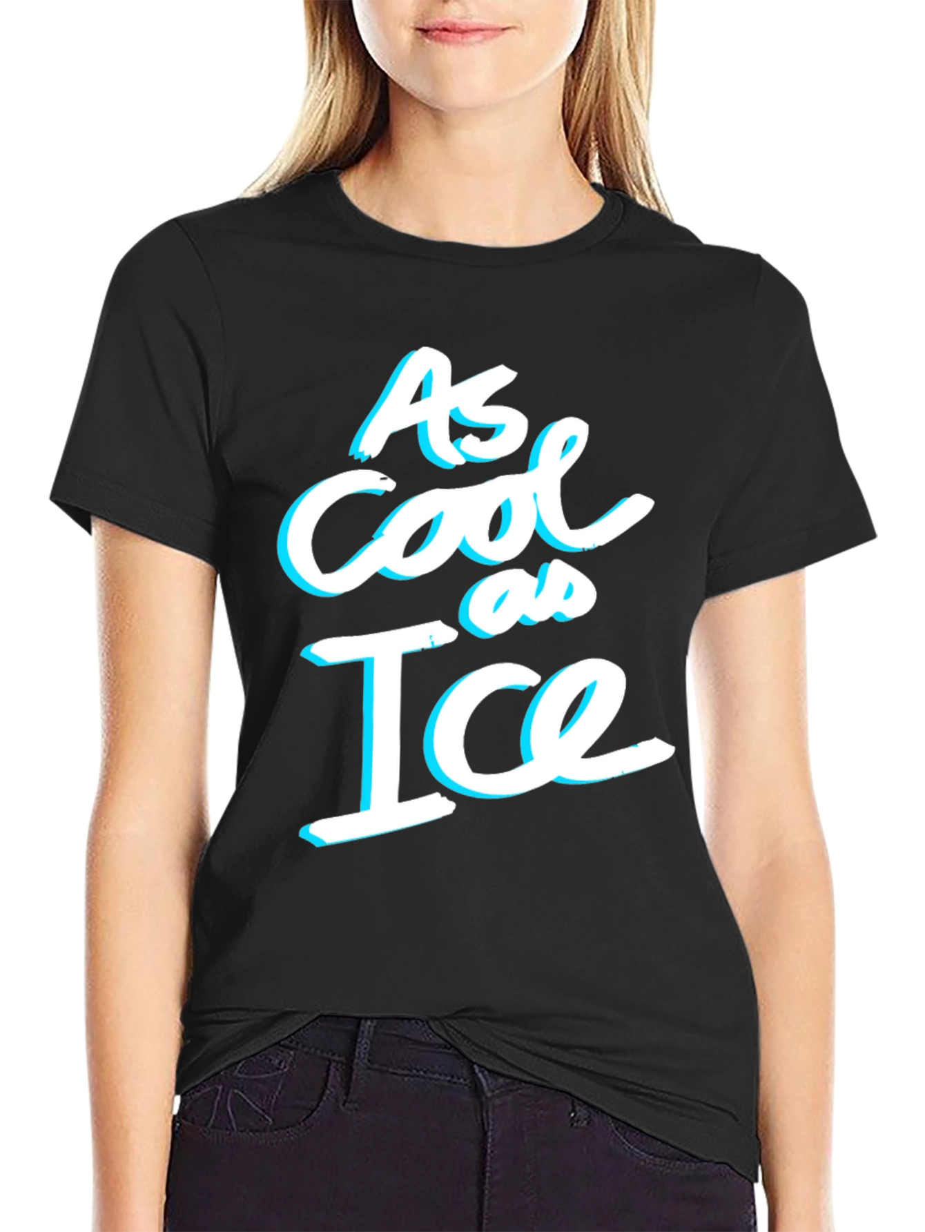 As Cool As Ice Graphic Tee - Black