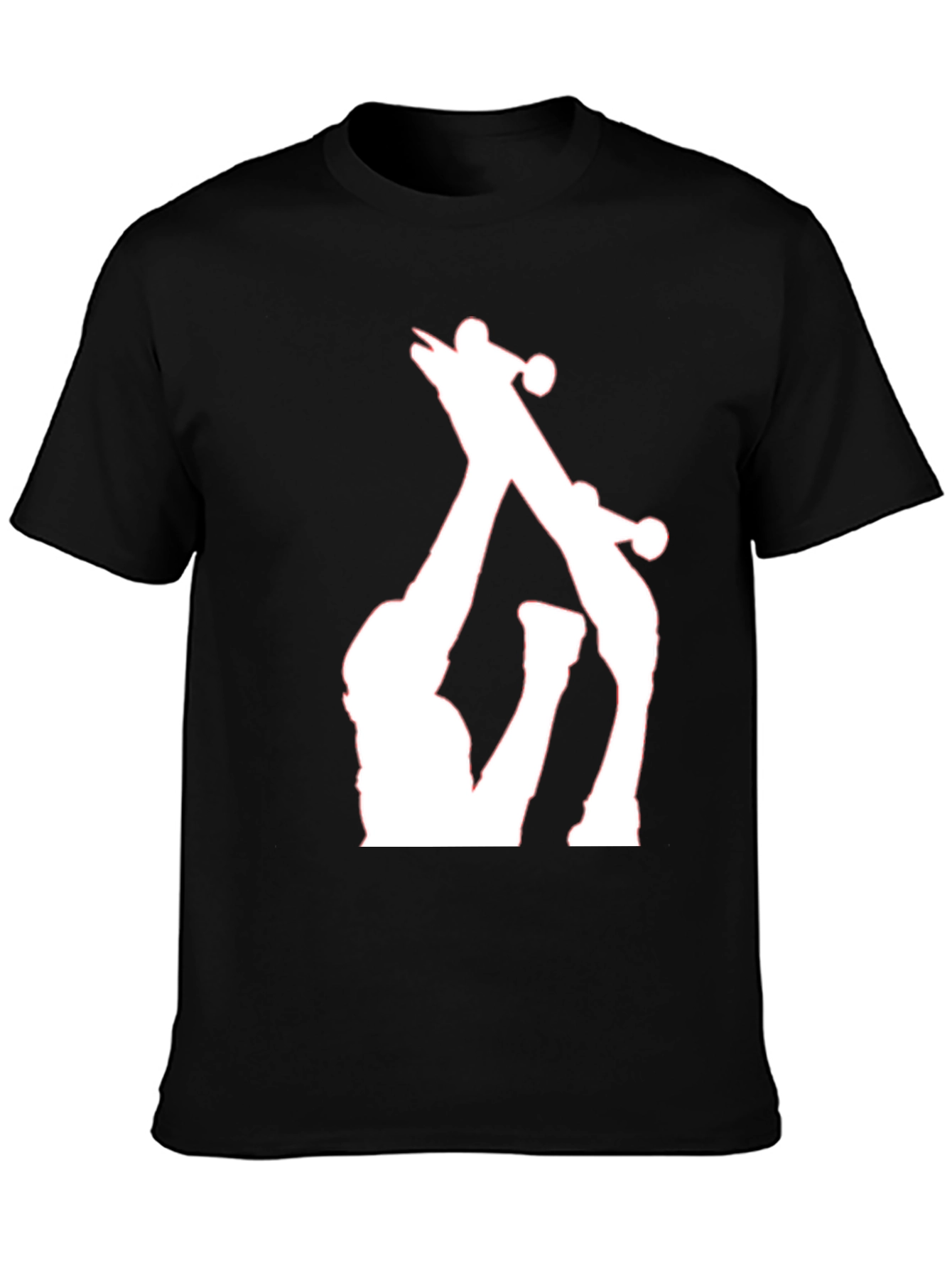 Giraffe Silhouette Black T-Shirt
