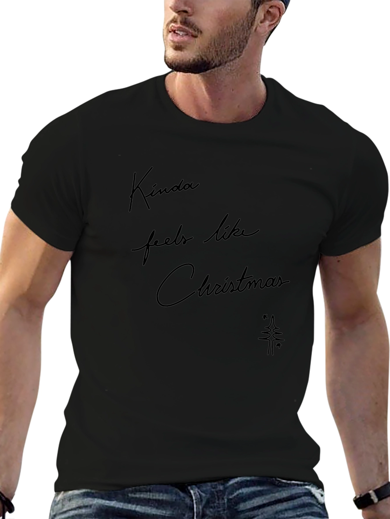 Kinda Feels Like Christmas Black Tee
