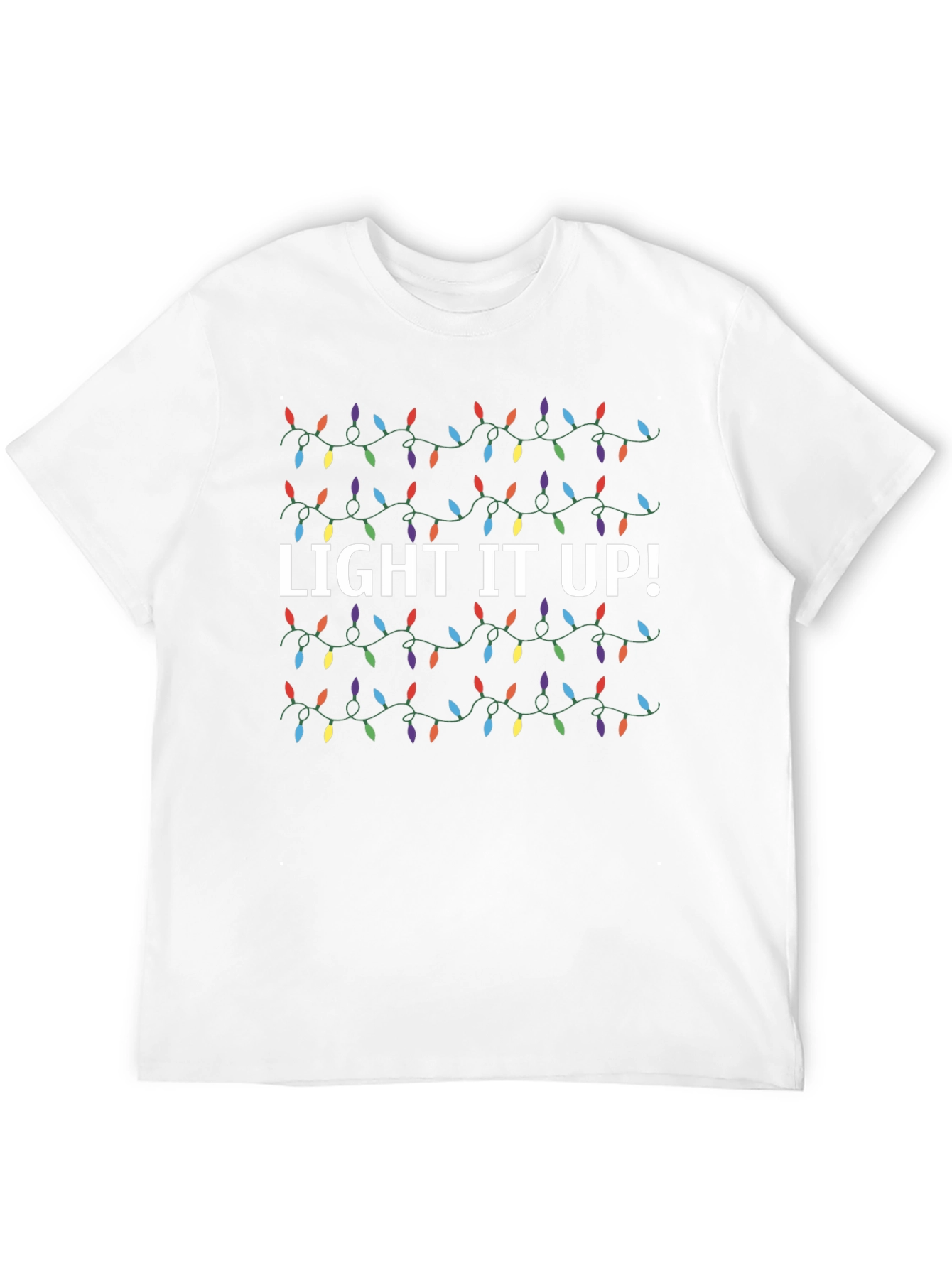 Light It Up! Christmas Lights Pattern Tee