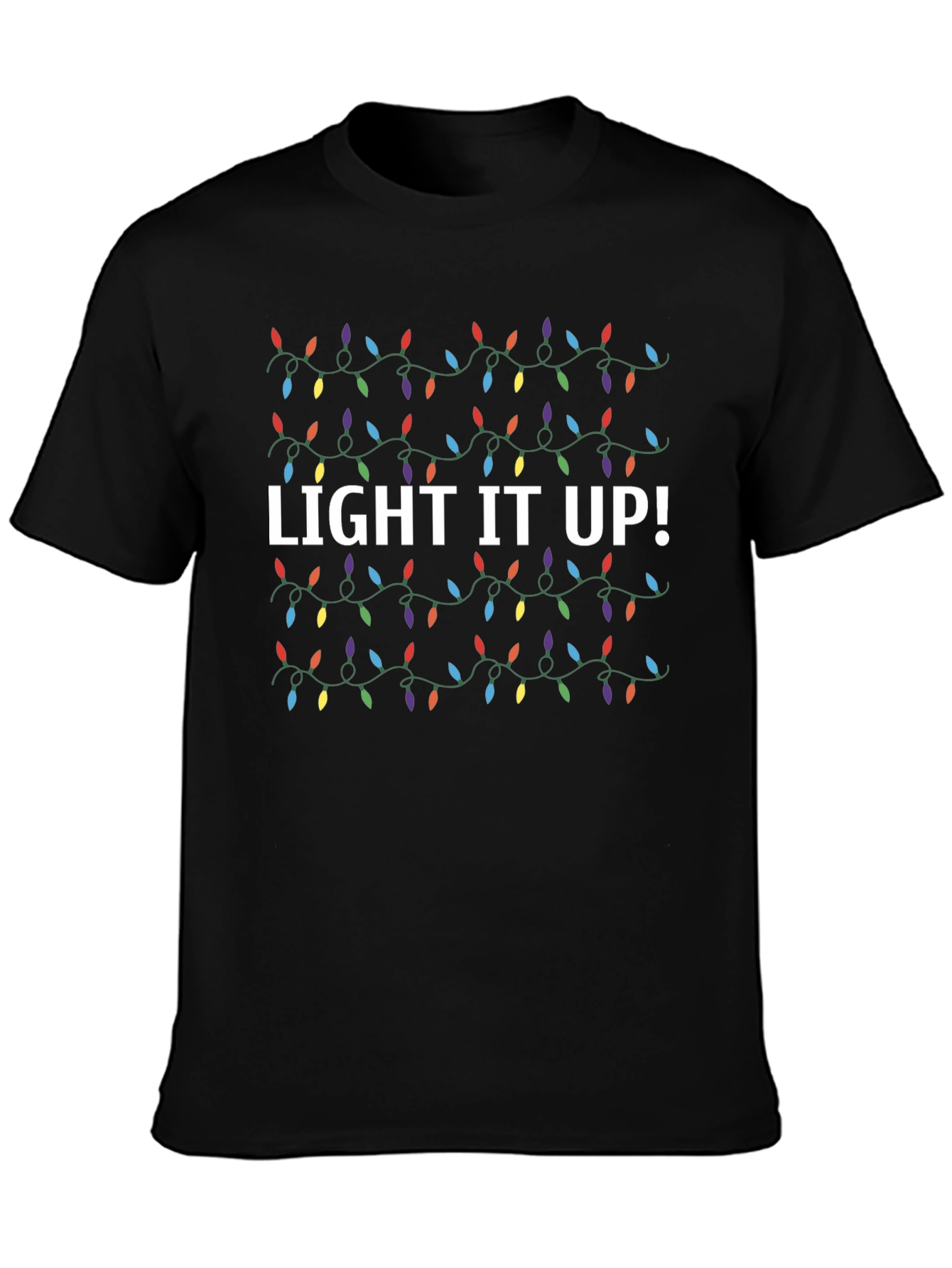 Light It Up! Christmas Lights Pattern Tee