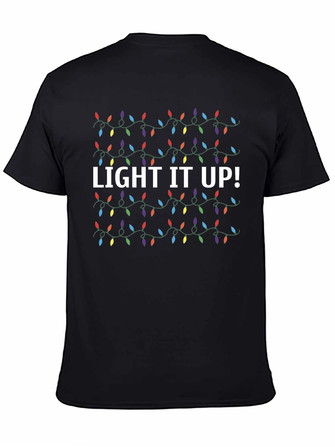 Light It Up! Christmas Lights Pattern Tee