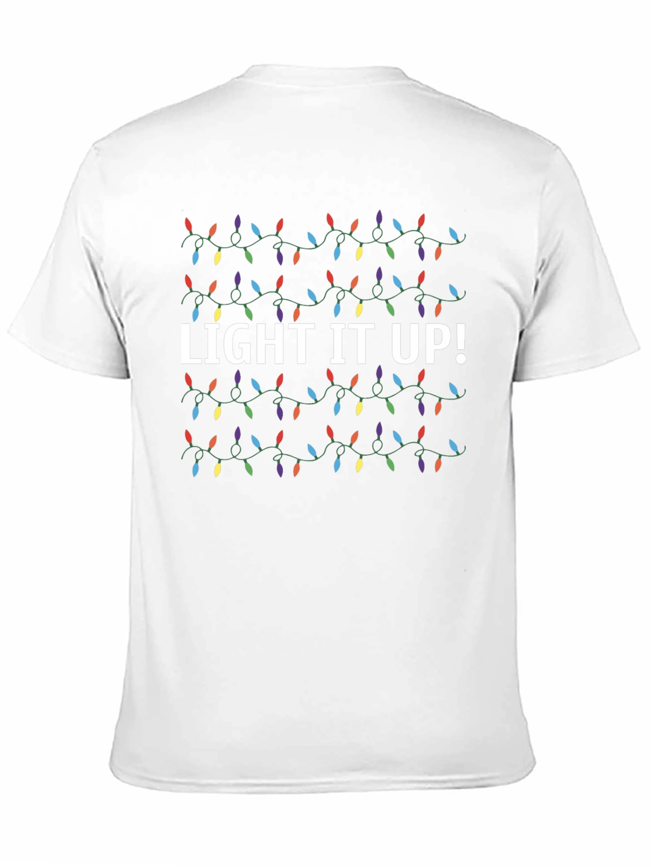 Light It Up! Christmas Lights Pattern Tee