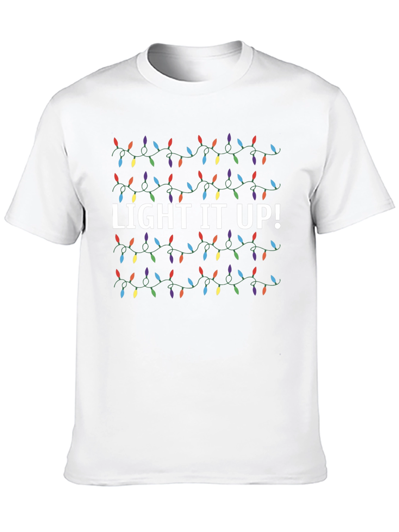 Light It Up! Christmas Lights Pattern Tee