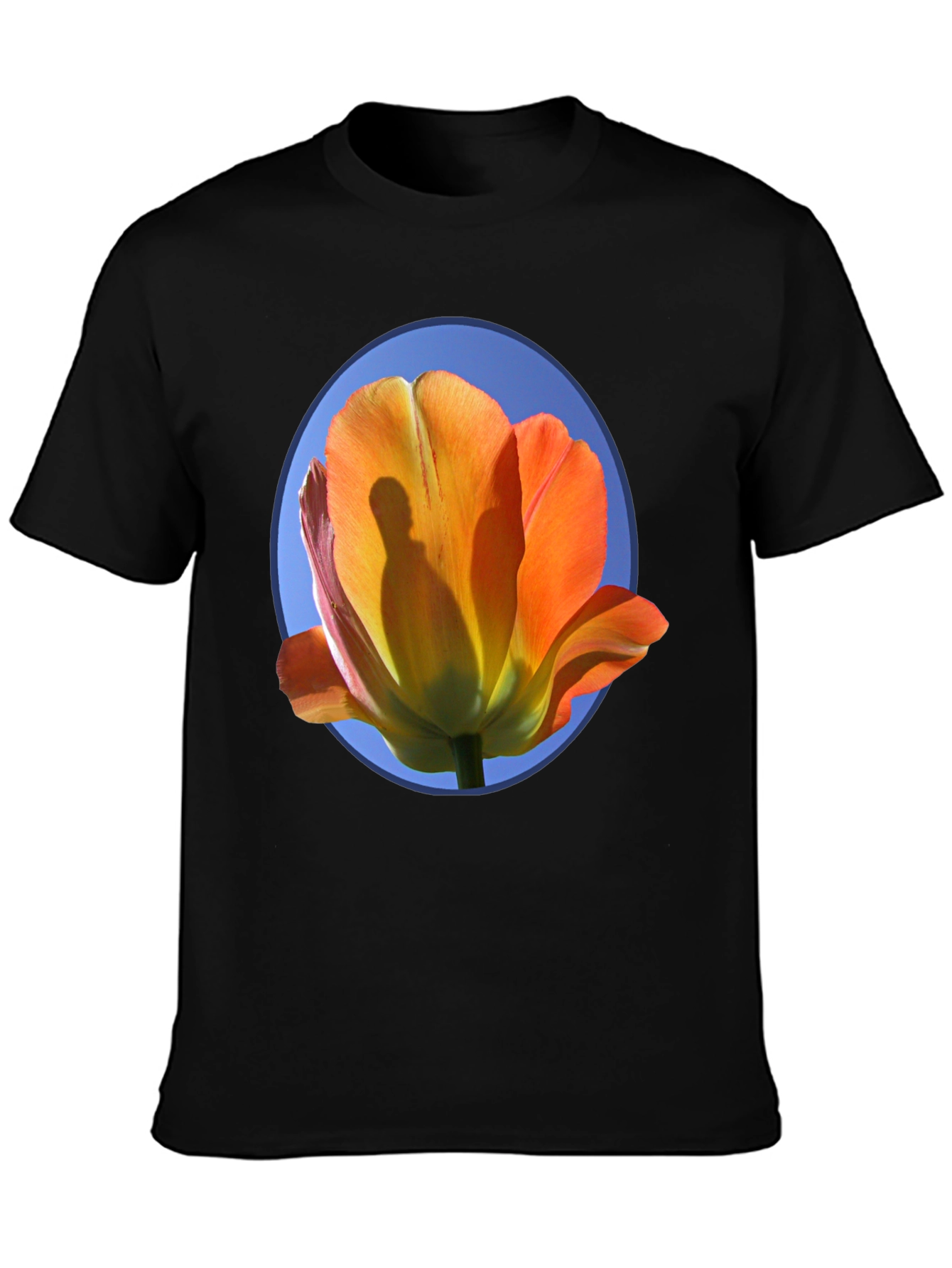 Floral Graphic Tee - Artistic Tulip Design