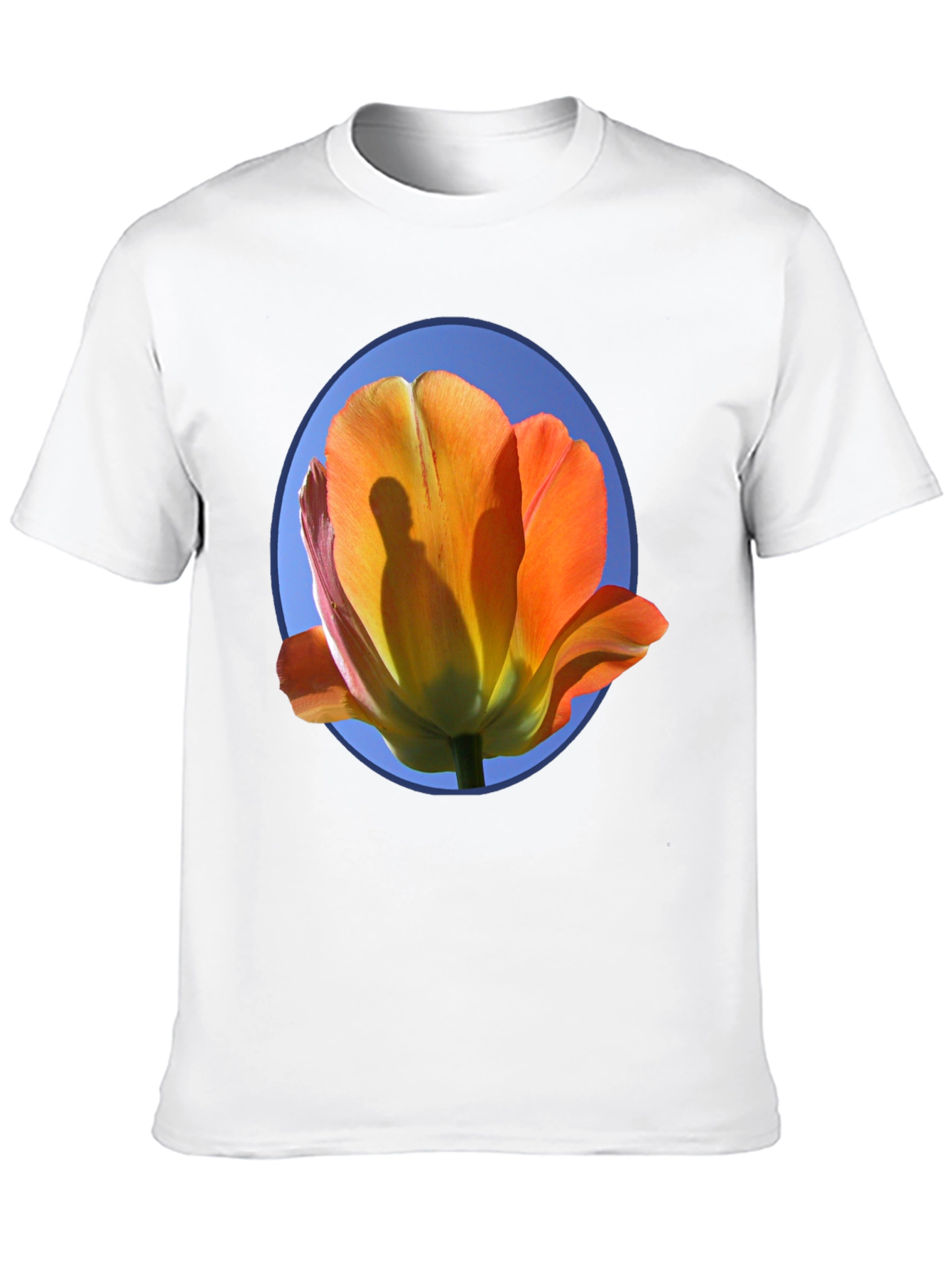 Floral Graphic Tee - Artistic Tulip Design