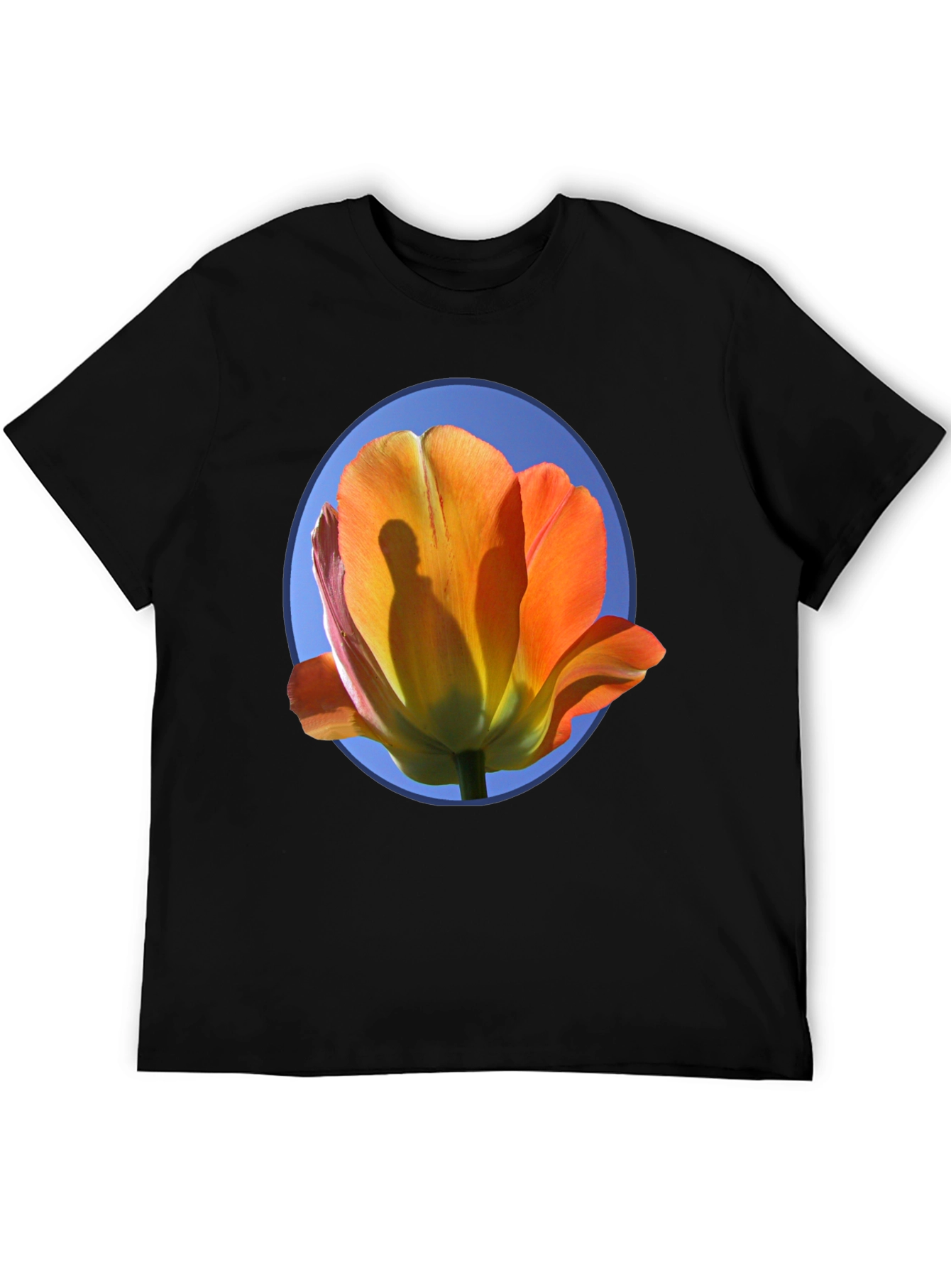 Floral Graphic Tee - Artistic Tulip Design