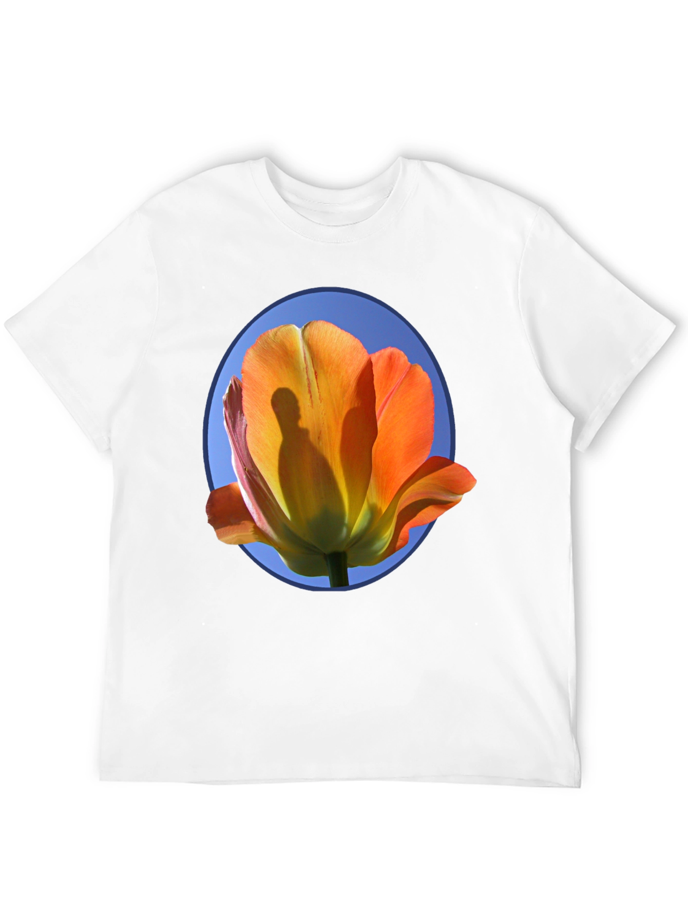 Floral Graphic Tee - Artistic Tulip Design