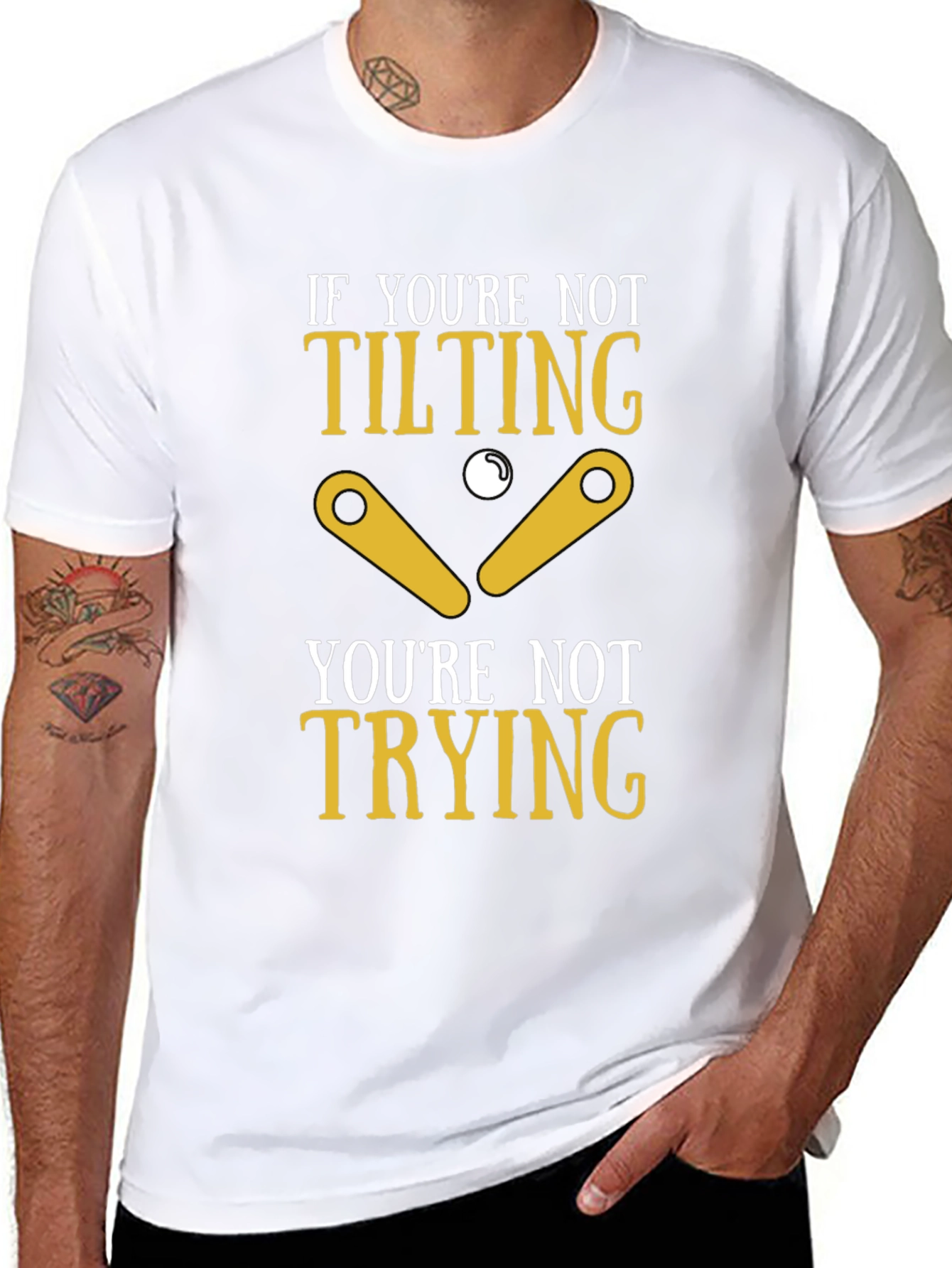 Tilting Pinball Funny T-Shirt