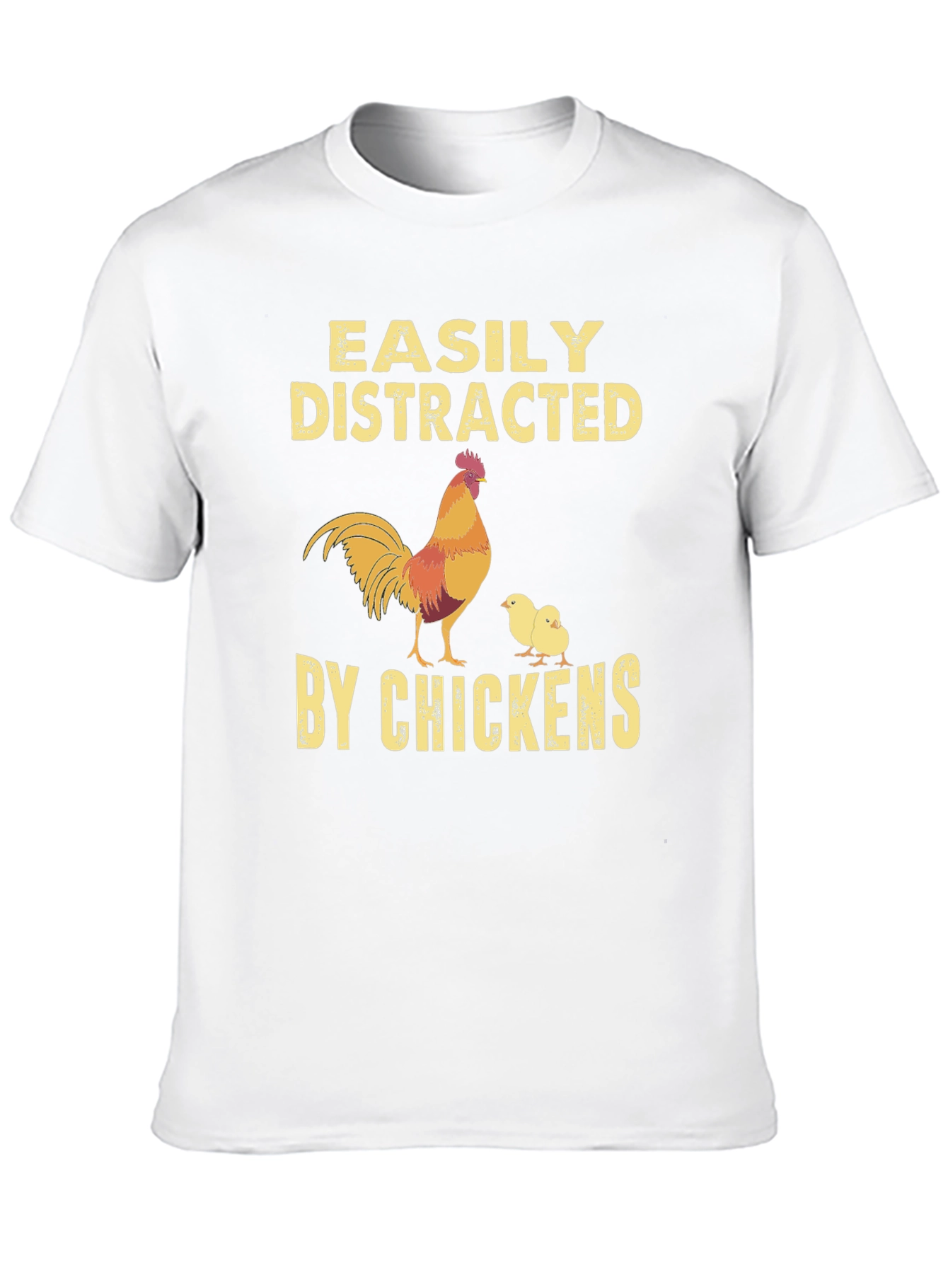 Easily Distracted By Chickens Graphic T-Shirt