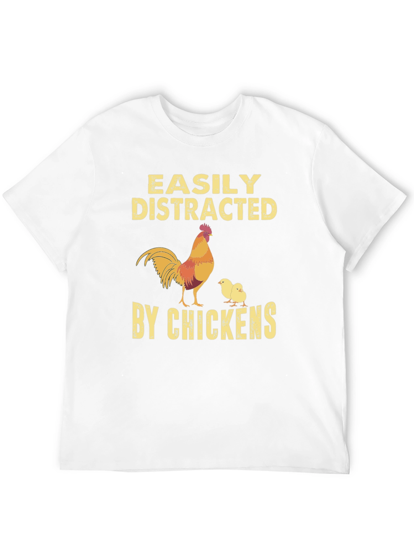 Easily Distracted By Chickens Graphic T-Shirt