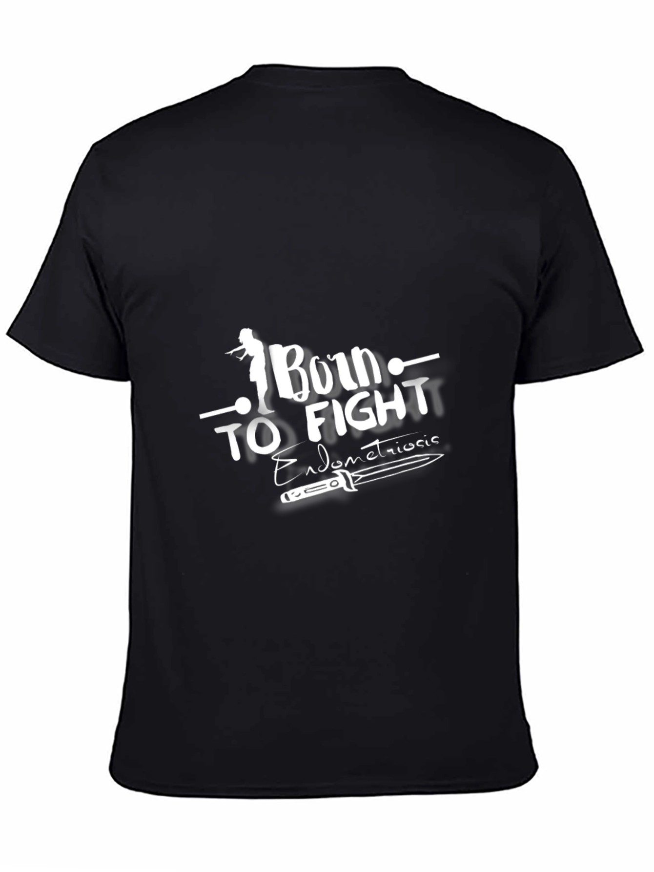 Born to Fight Endometriosis Awareness Black Tee