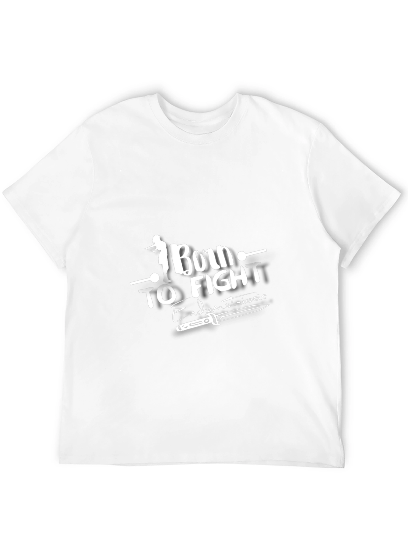 Born to Fight Endometriosis Awareness Black Tee