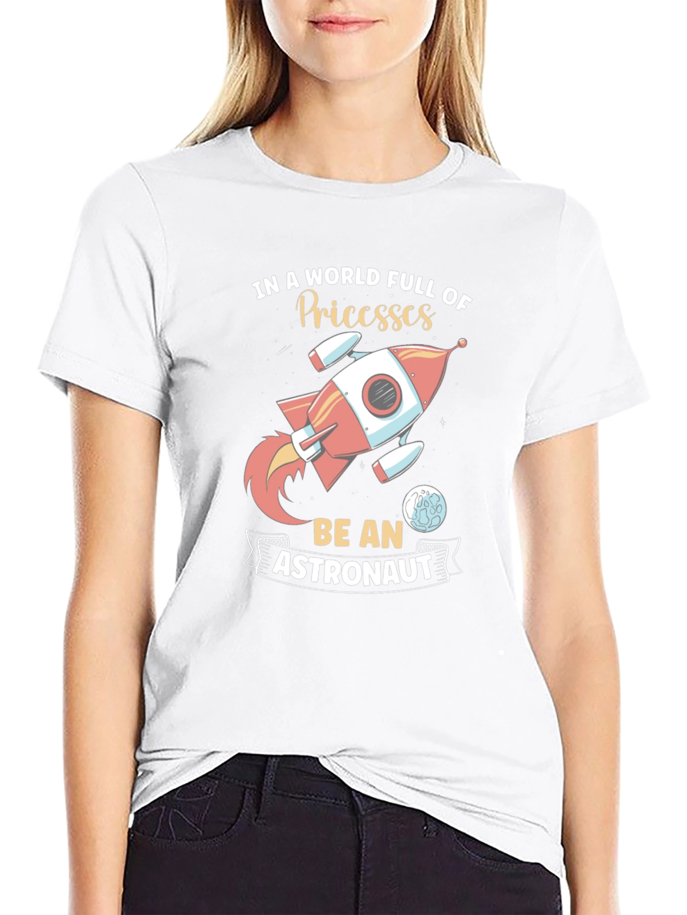 Be An Astronaut Graphic Tee - Space Rocket T-Shirt