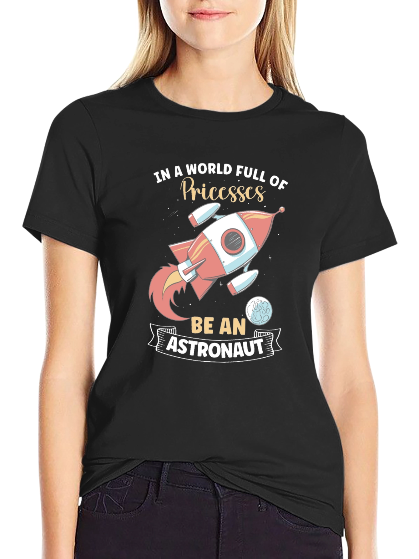 Be An Astronaut Graphic Tee - Space Rocket T-Shirt