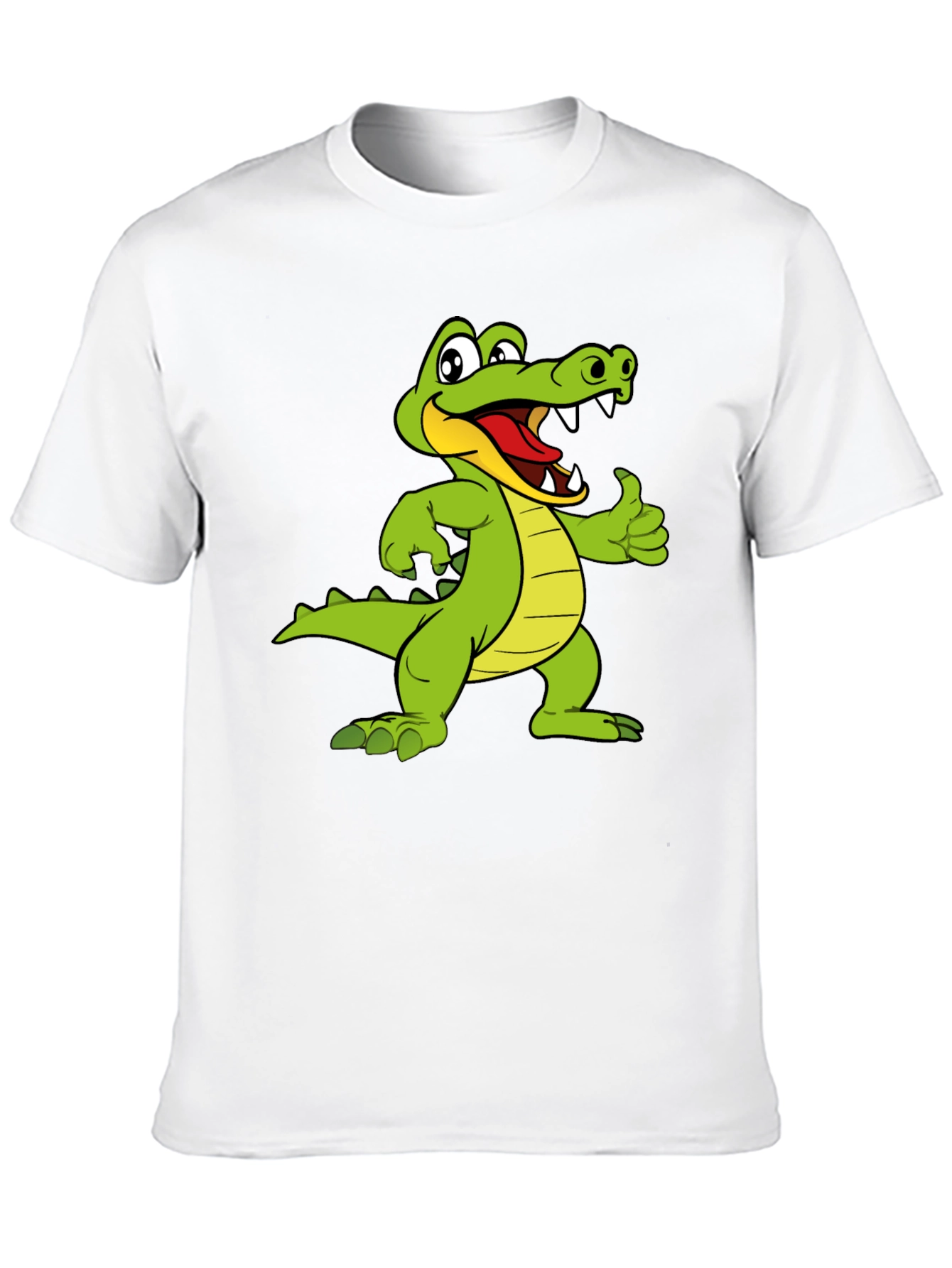 Cartoon Alligator Graphic Black T-Shirt