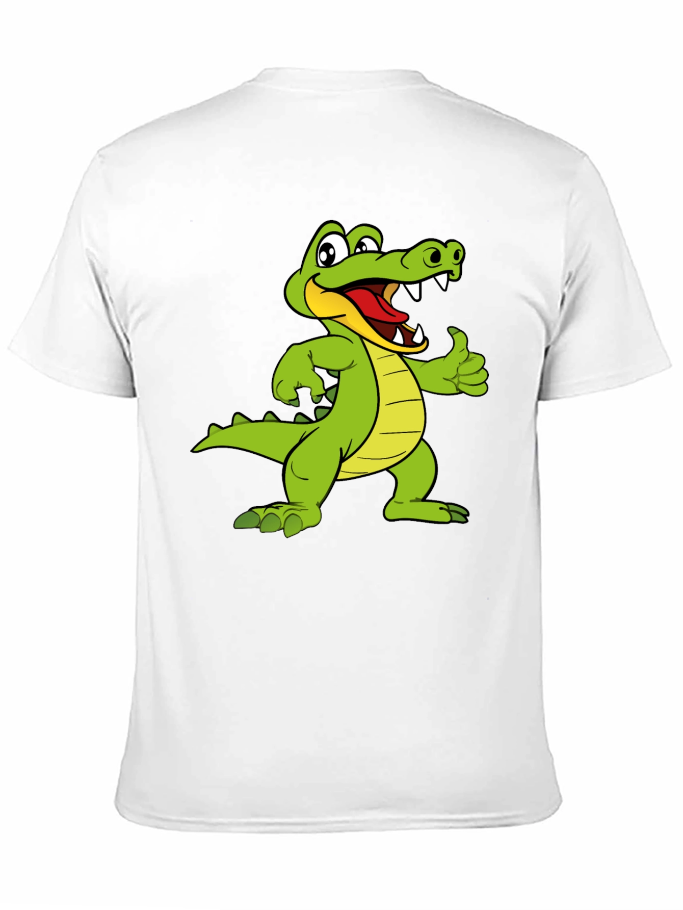 Cartoon Alligator Graphic Black T-Shirt