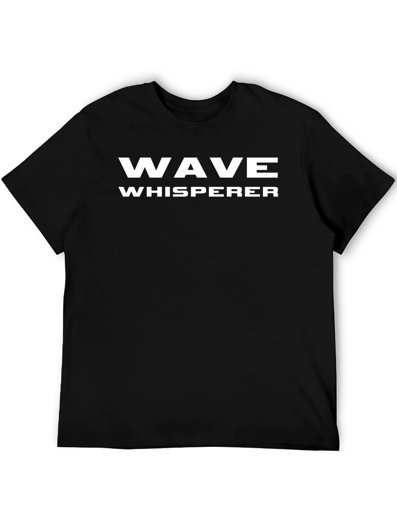 Wave Whisperer Graphic Tee - Black Cotton T-Shirt