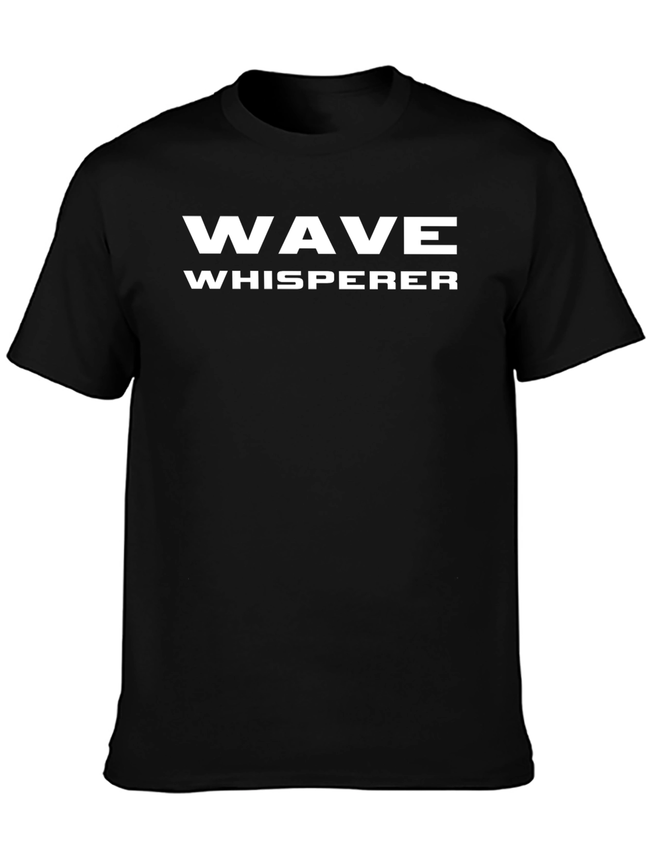Wave Whisperer Graphic Tee - Black Cotton T-Shirt