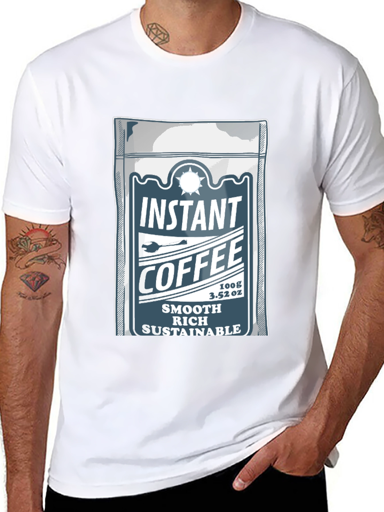 Instant Coffee Graphic Tee - Smooth Rich Sustainable