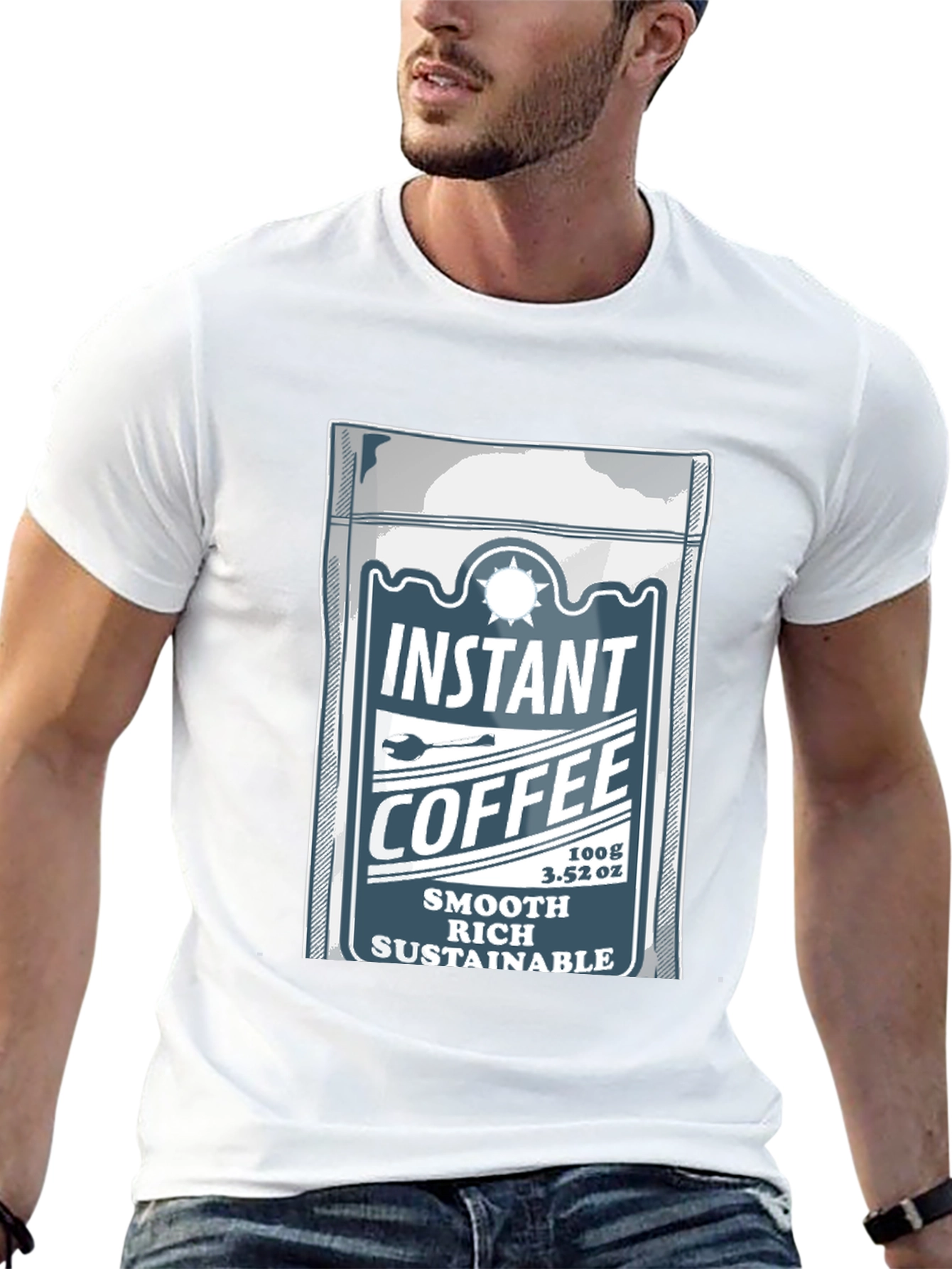 Instant Coffee Graphic Tee - Smooth Rich Sustainable