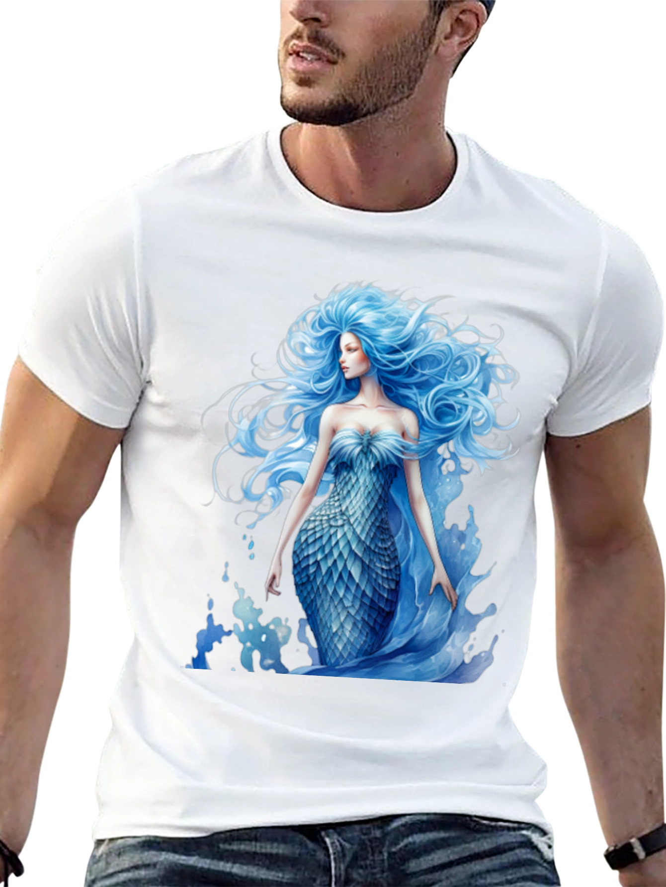 Mermaid Graphic T-Shirt - Unique Artistic Design