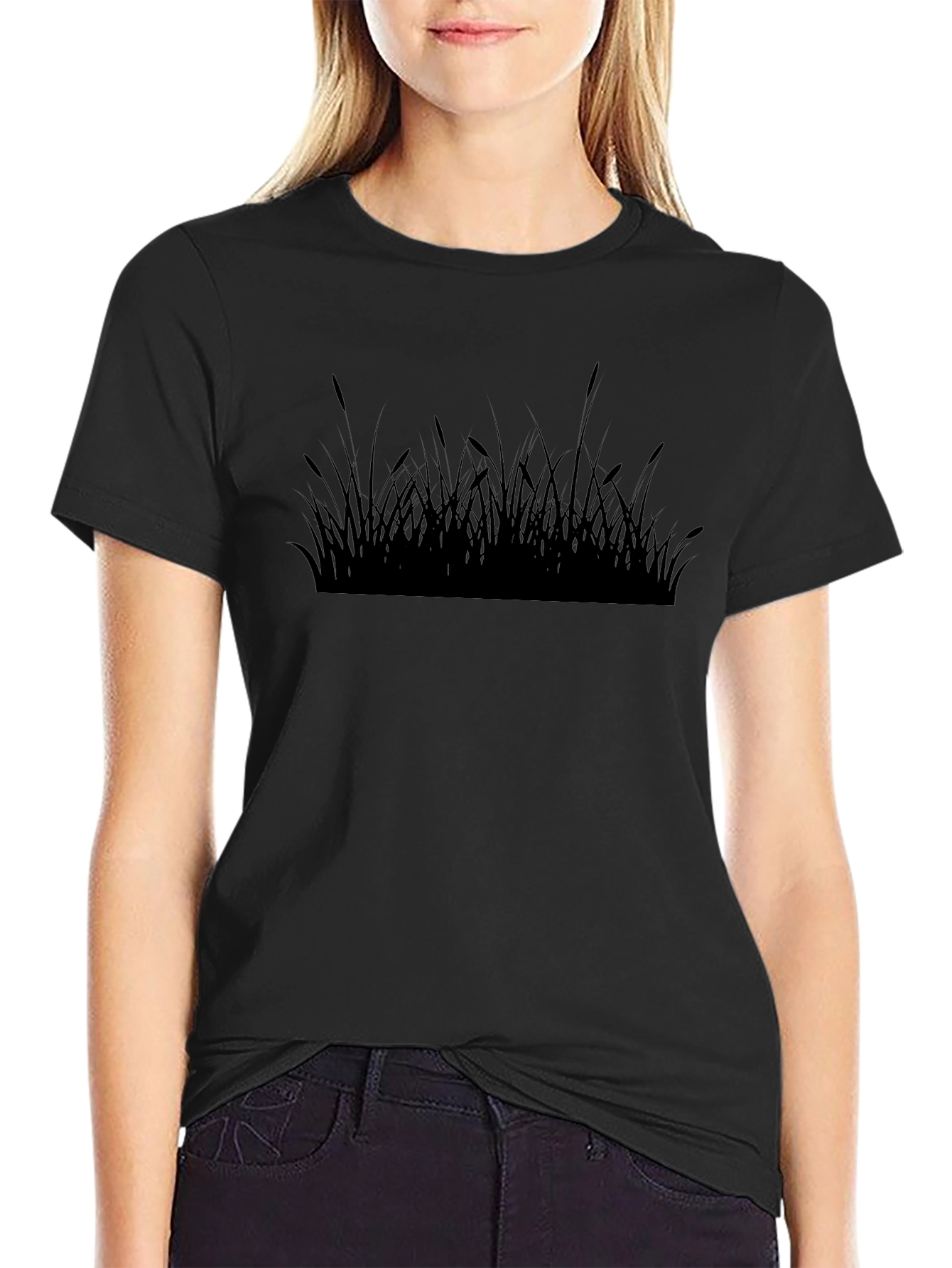 Silhouette Grass Black T-Shirt