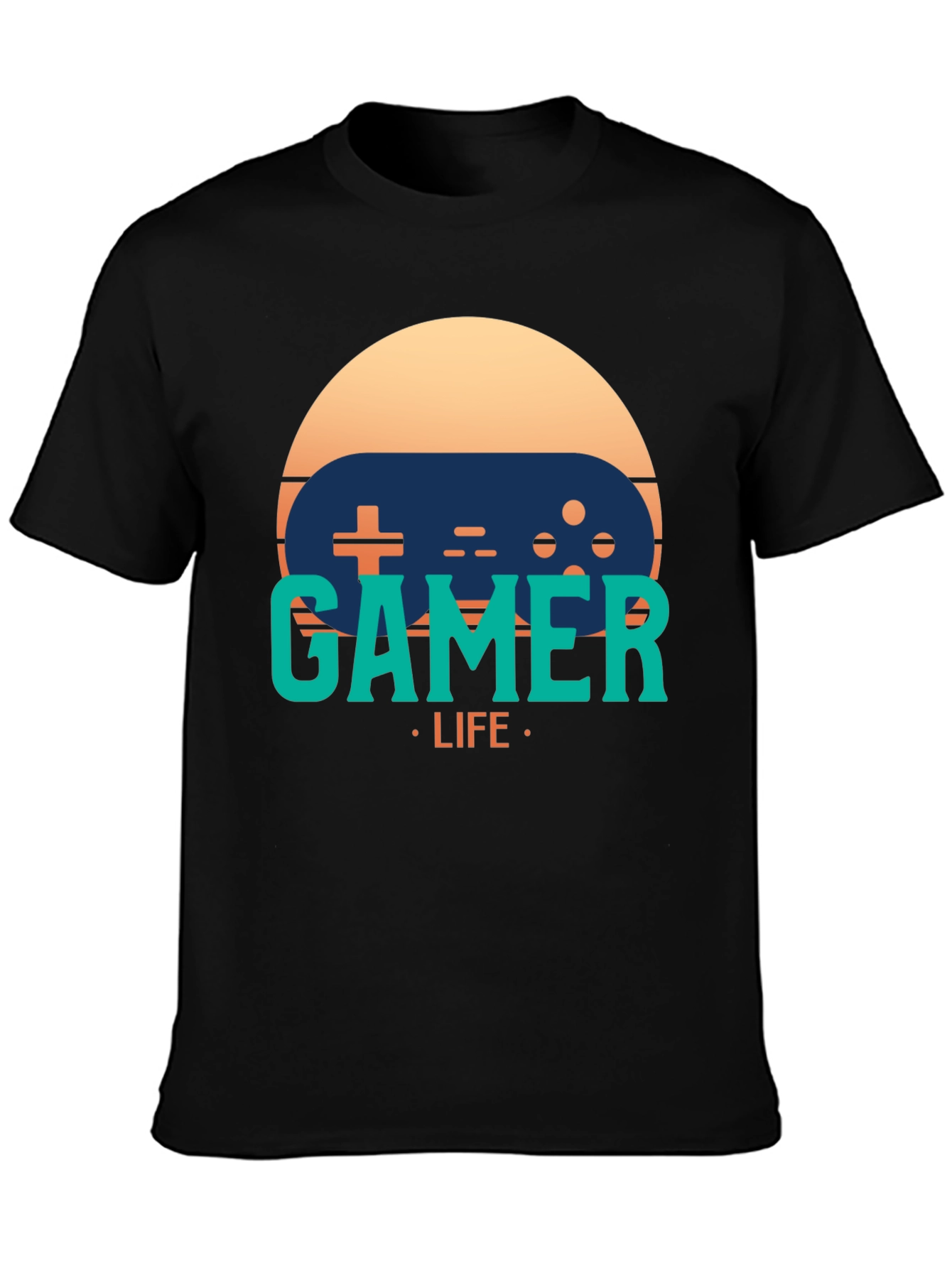 Gamer Life Graphic Tee - Retro Console Style