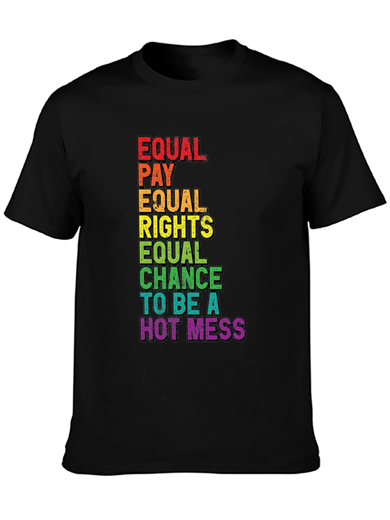 Equality Rainbow T-Shirt - Equal Rights Pay Chance