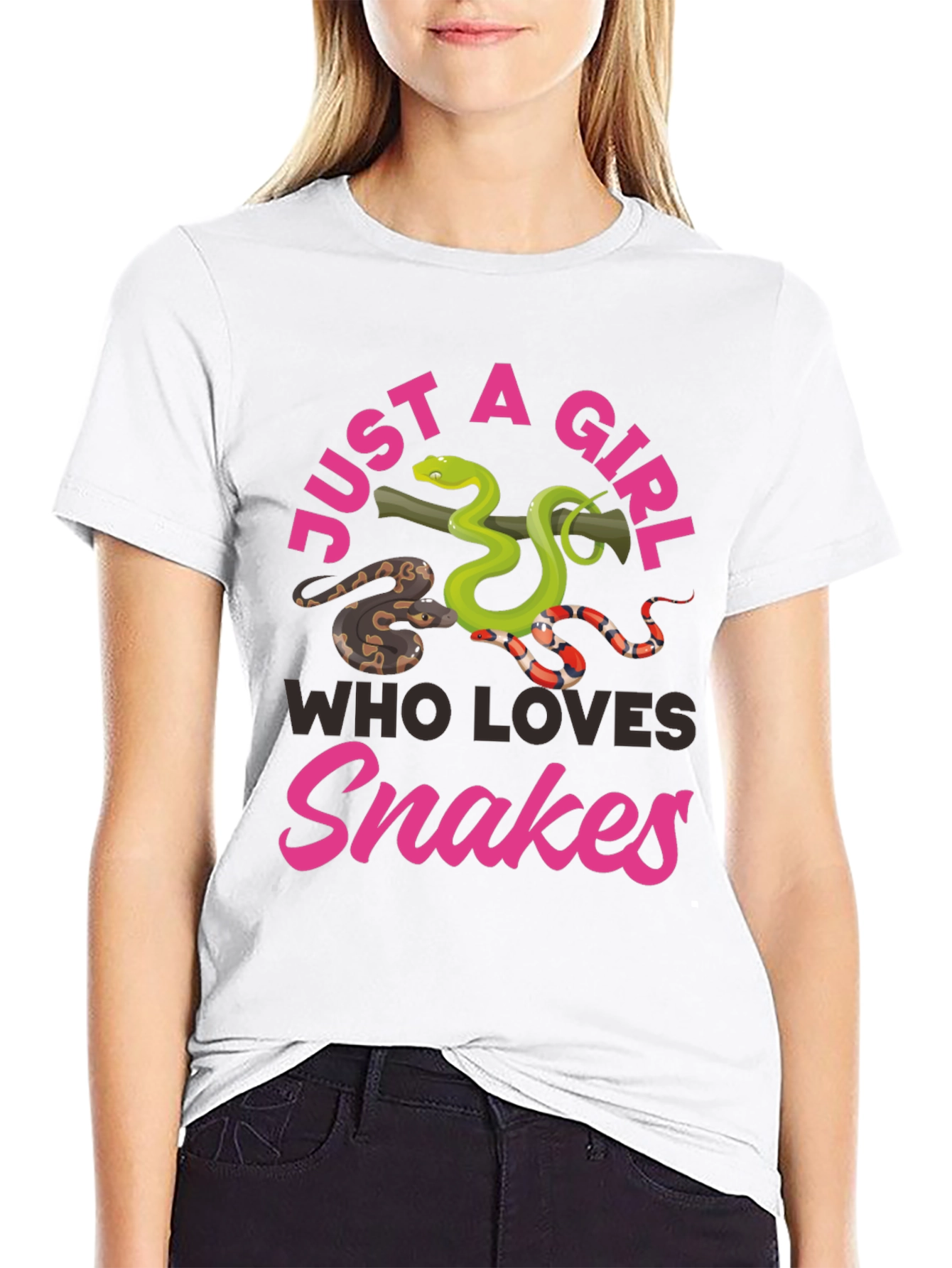 Just a Girl Who Loves Snakes Graphic T-Shirt