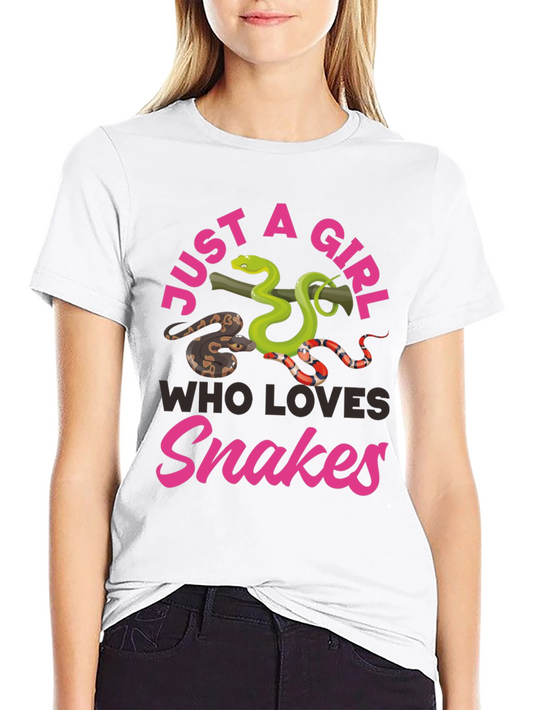 Just a Girl Who Loves Snakes Graphic T-Shirt