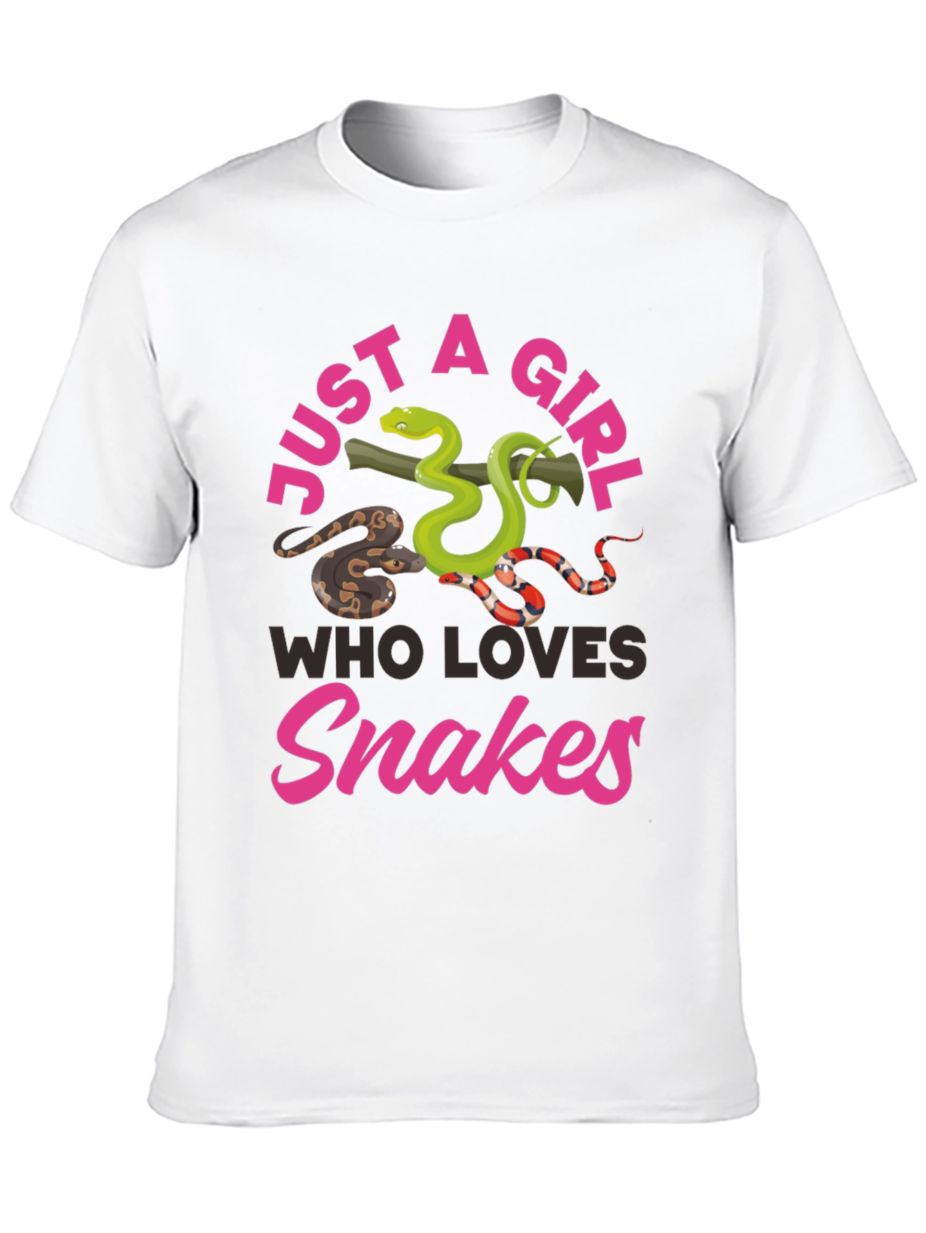 Just a Girl Who Loves Snakes Graphic T-Shirt