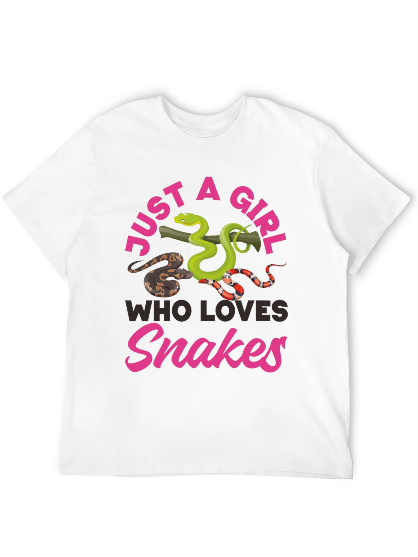 Just a Girl Who Loves Snakes Graphic T-Shirt