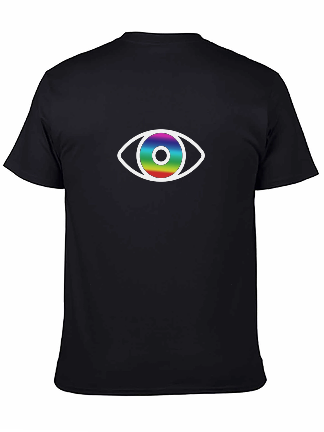 Rainbow Eye Graphic Black T-Shirt