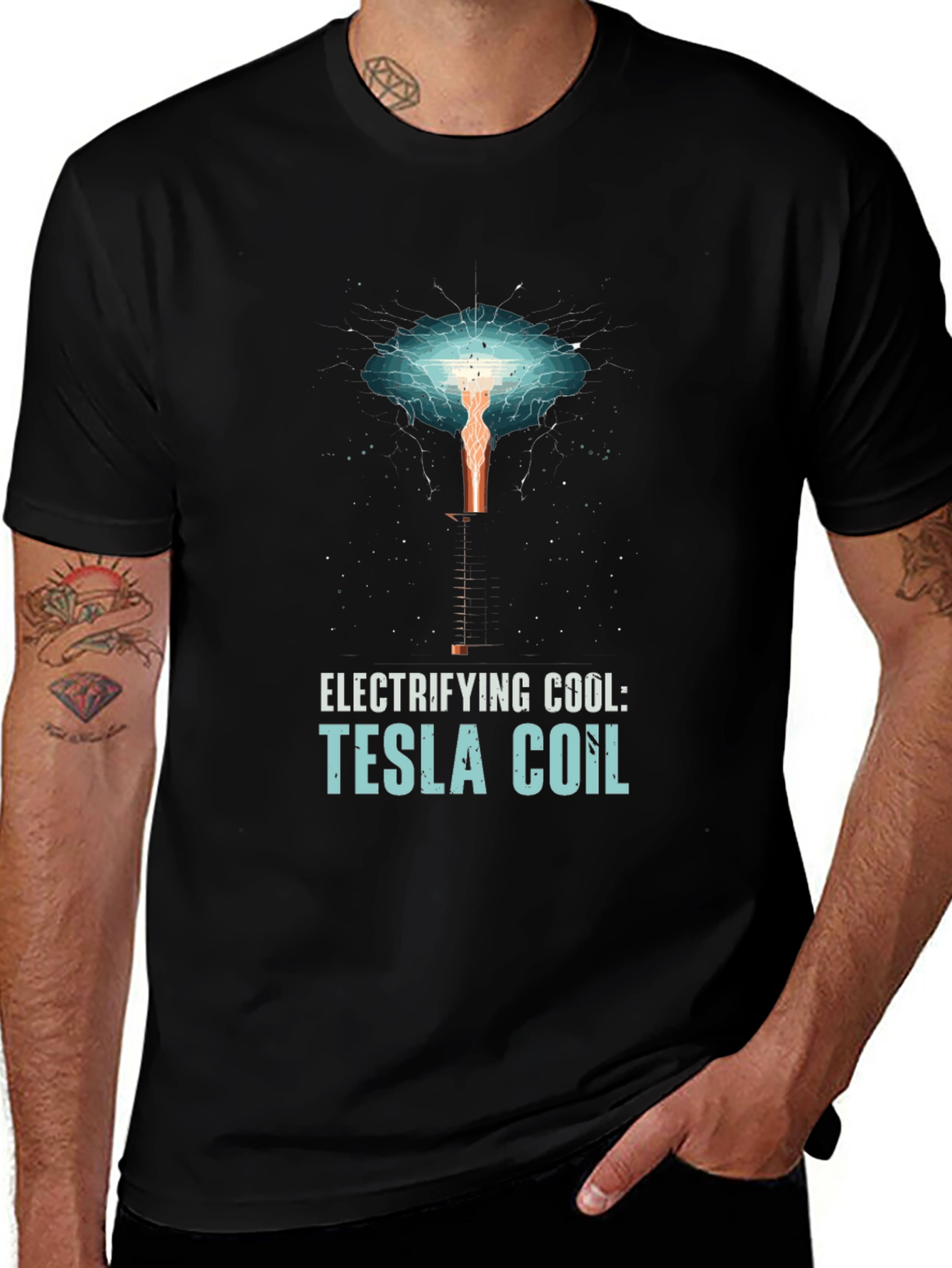 Electrifying Tesla Coil Graphic T-Shirt