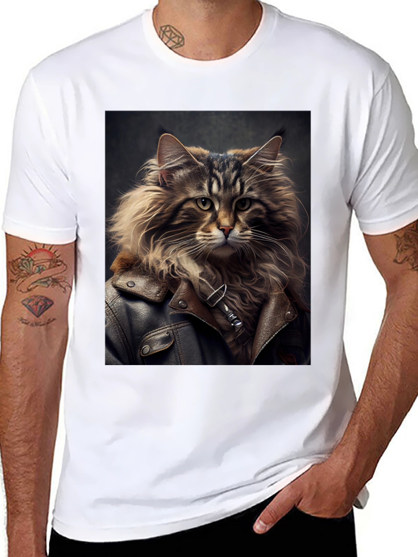 Cool Cat Biker T-Shirt