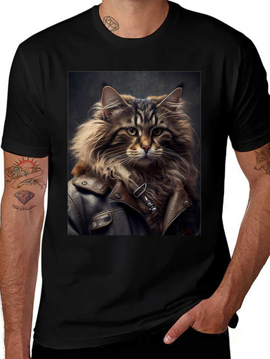Cool Cat Biker T-Shirt